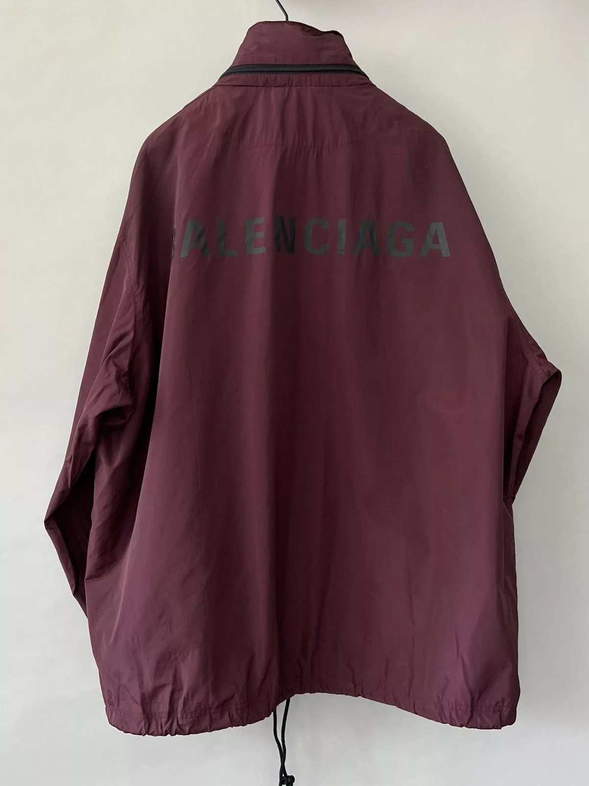 Balenciaga Light Jackets Balenciaga Nylon Logo Windbreaker Jacket Red