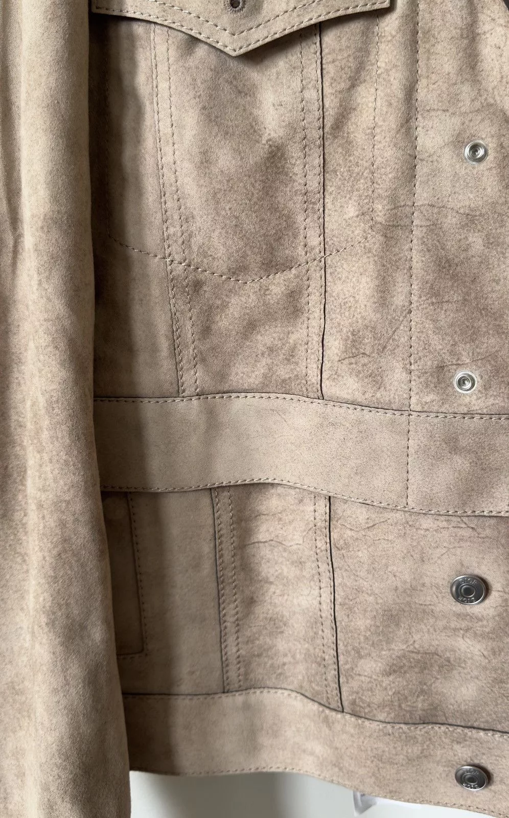 Dior Leather Jackets Dior x Cactus Jack Brown Leather Layered Jacket Beige