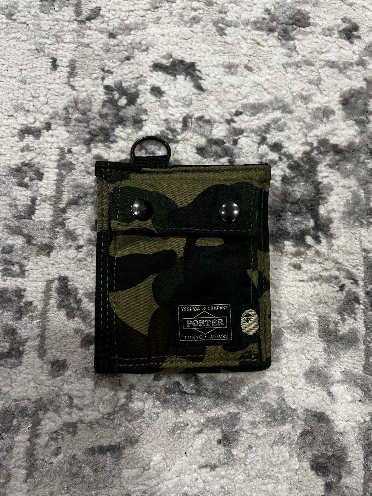 Bape Wallets Bape × Porter Bape x Porter 1st Camo Wallet Green