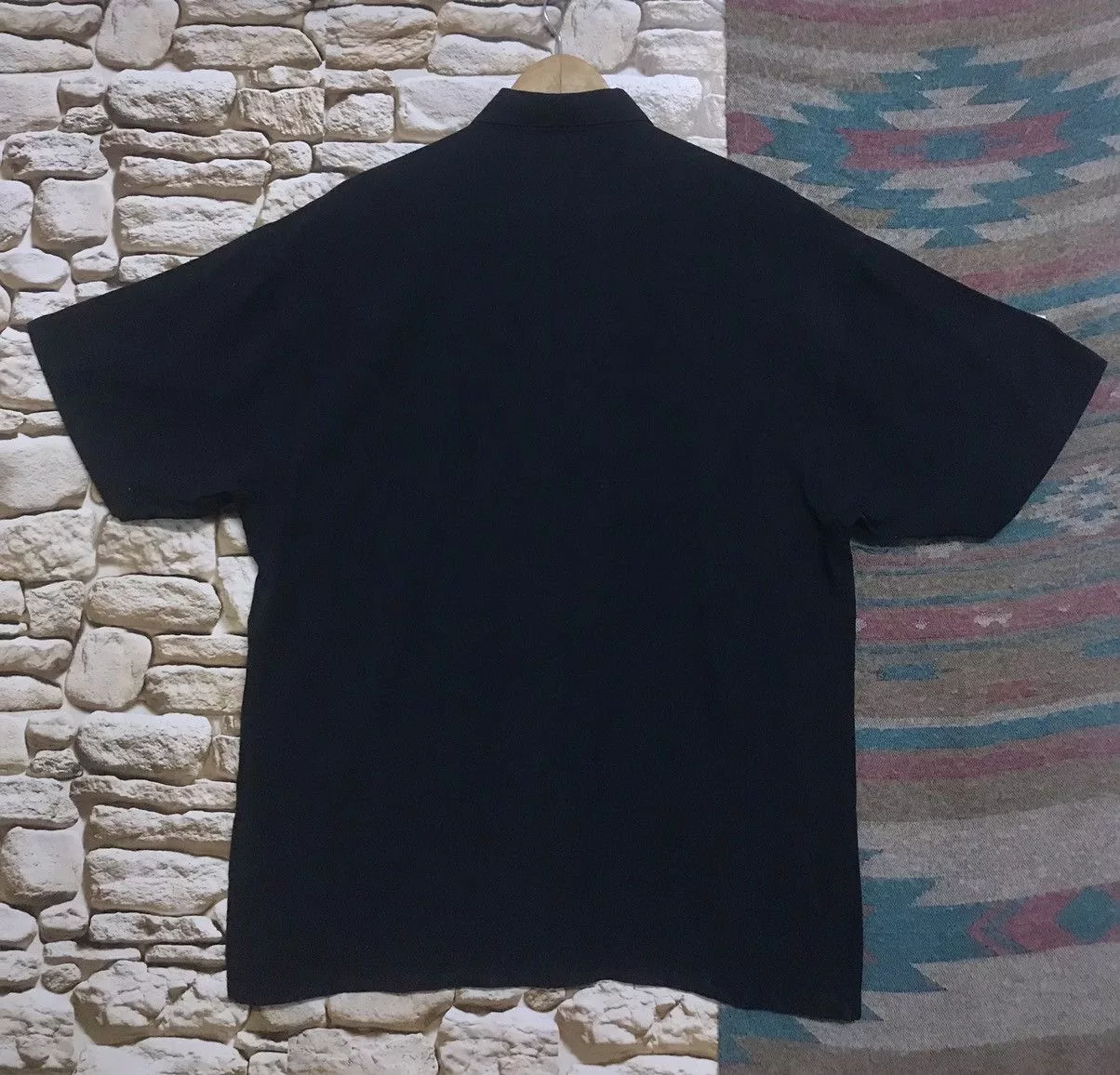 Vintage Shirts Button Ups Vintage Rockabilly Bowling Shirt Playing card Black