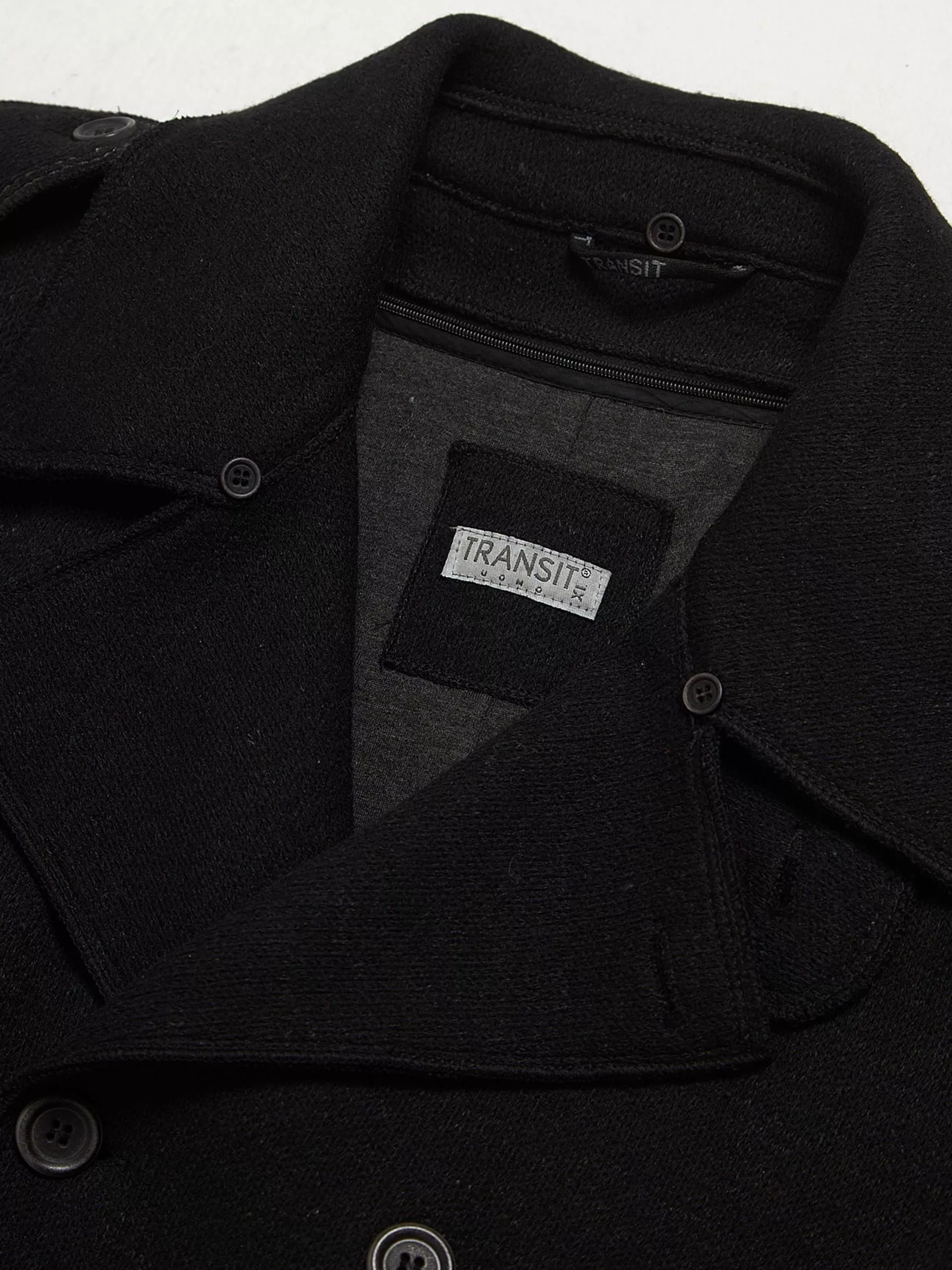 Transit Parkas Transit Black Double Breasted Woolen Coat