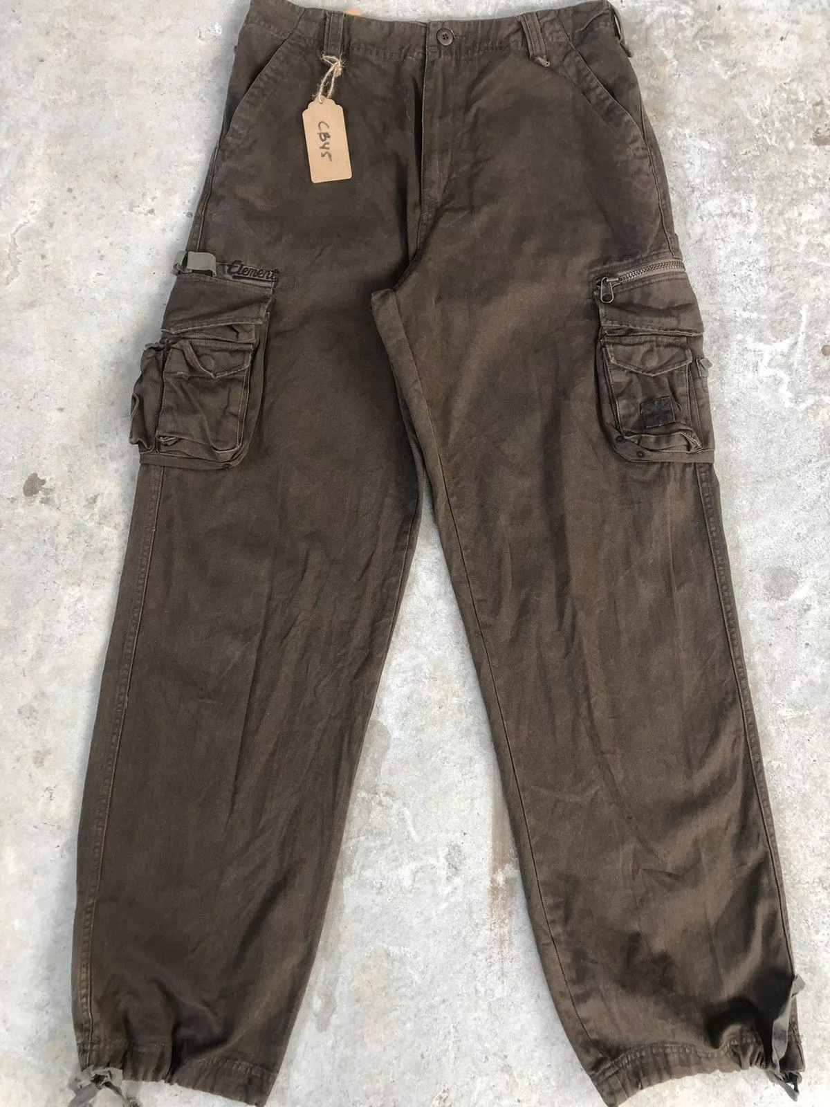 Element Cropped Pants Element × Japanese Brand Element Cargo Pants Tactical Multipocket Bondage Brown Streetwear