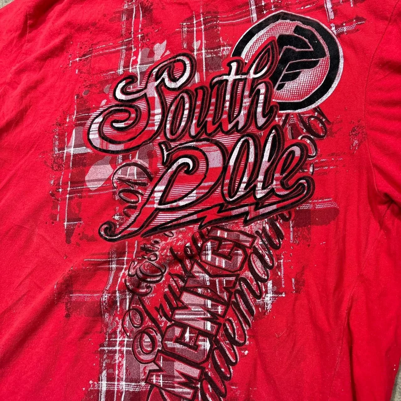 Southpole Short Sleeve T Shirts Super sick Y2K red graffiti Southpole Tee