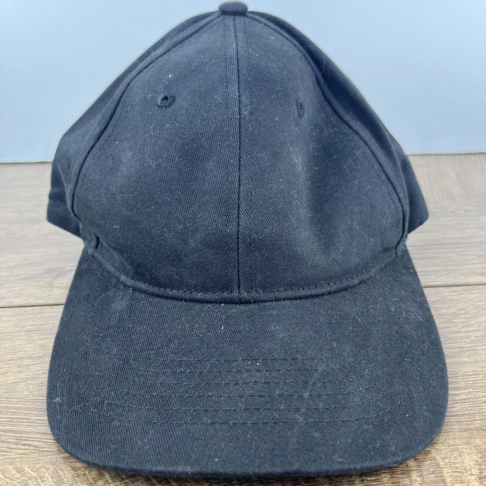 Other Hats Other Plain Black Hat Adjustable Adult Size Hat Plain Black Cap