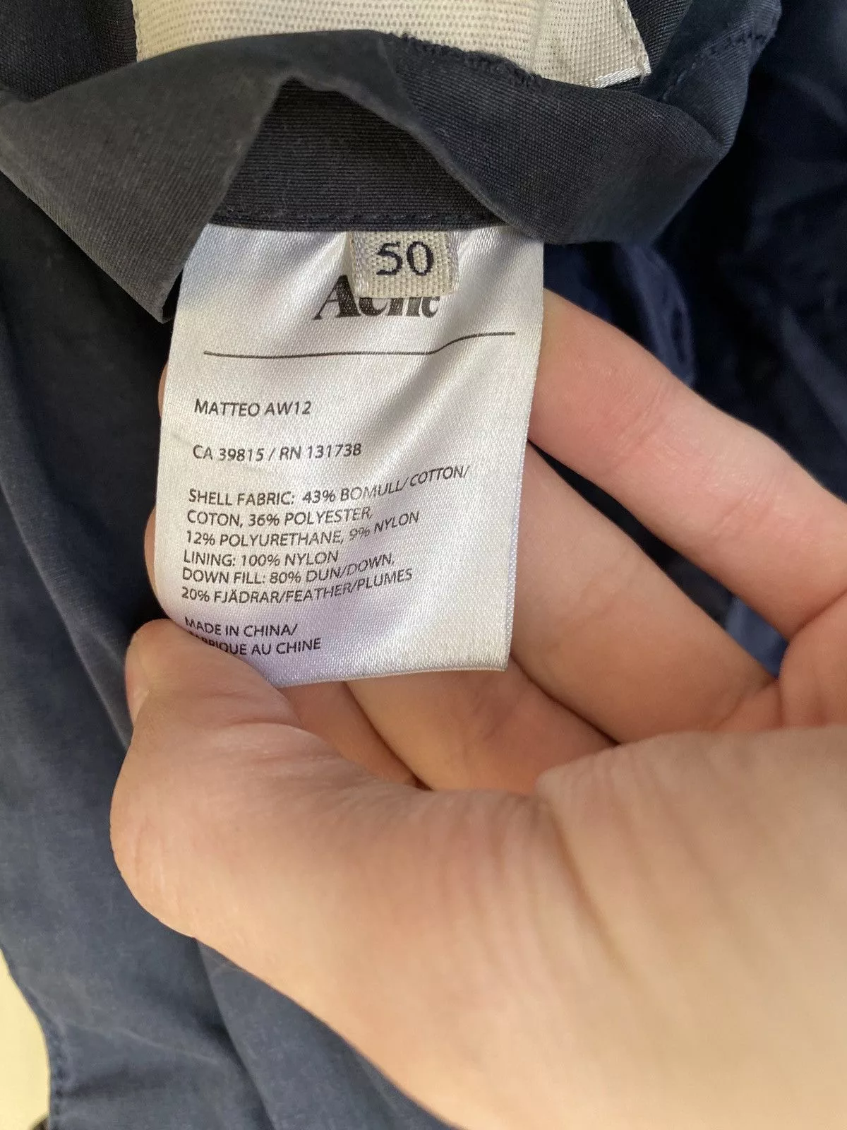 Acne Studios Parkas Acne studios matteo aw 12 down parka Blue Avant-Garde
