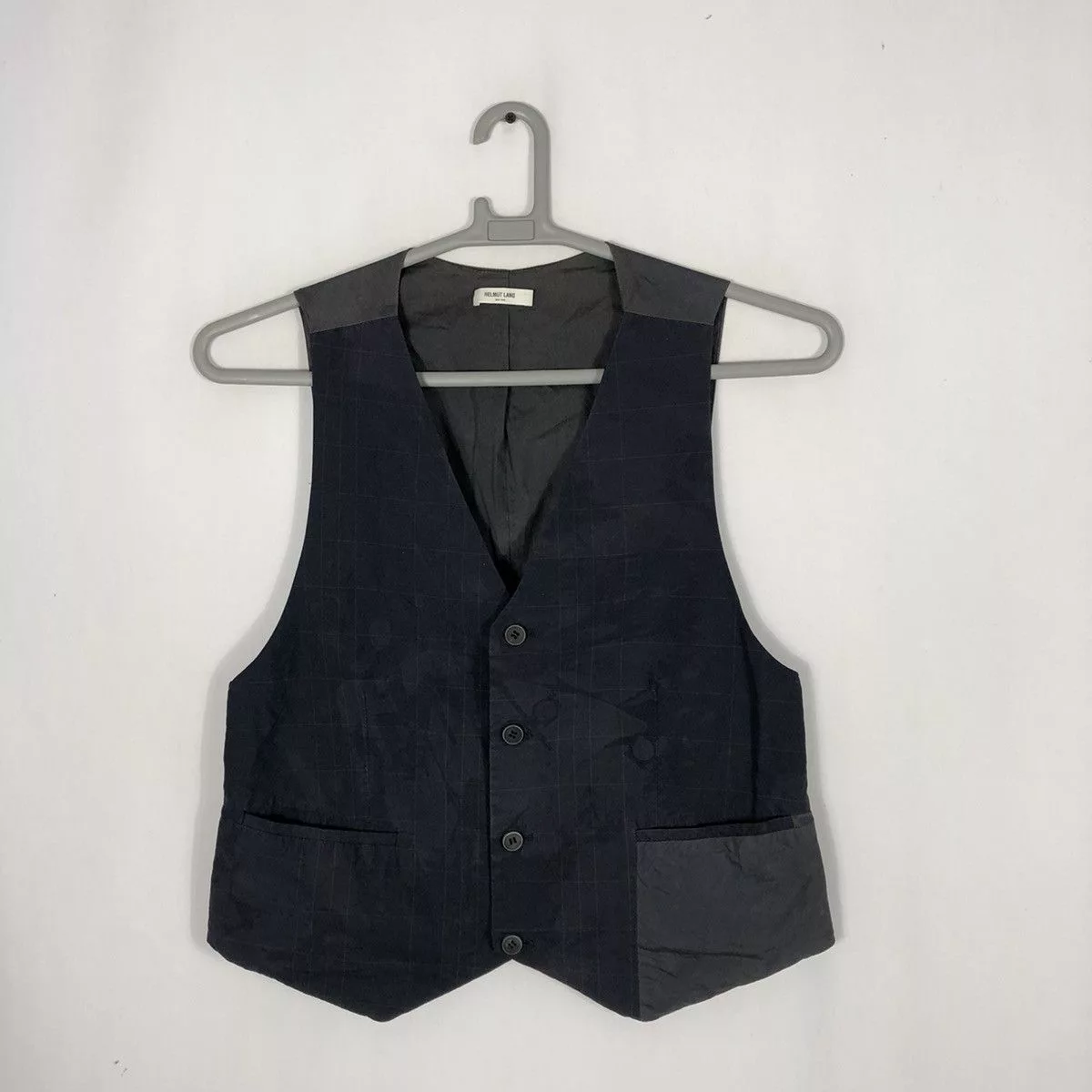Helmut Lang Vests ❤️Authentic❤️Helmut Lang Dark Splash Abstract Buttons Vests Blue