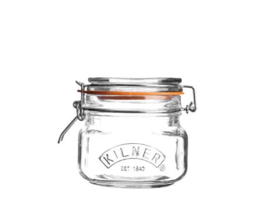 17 oz Clip Top Square Jar