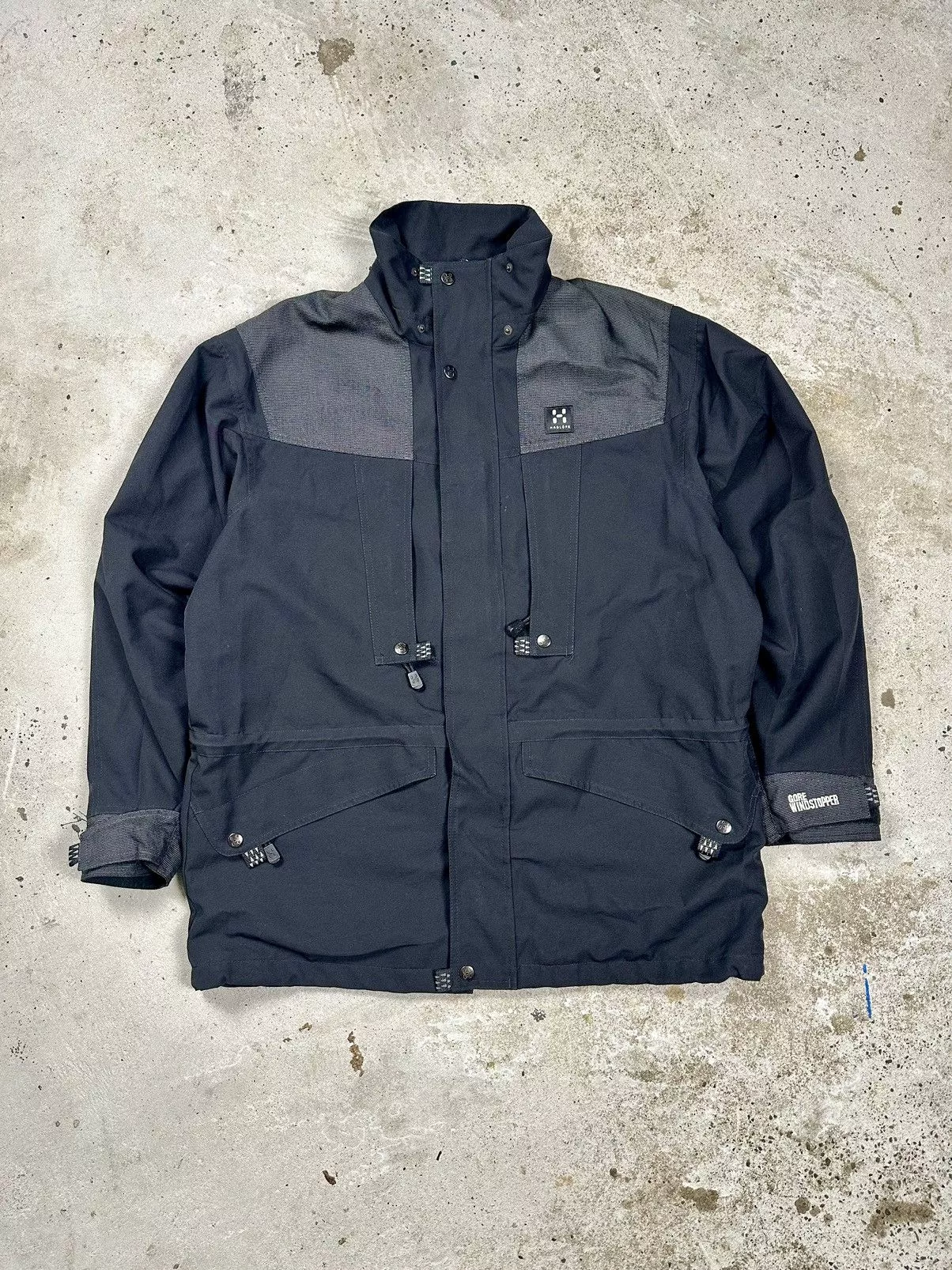 Haglofs Light Jackets Haglofs × Vintage Vintage Y2K Haglofs Gore Windstopper Black Light Jacket Gorpcore