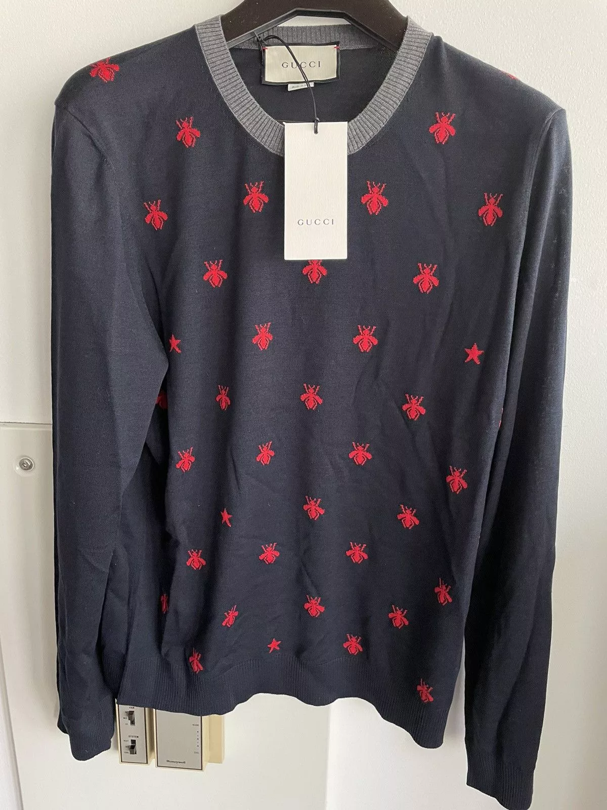 Gucci Sweaters Knitwear Gucci Rare Limited Iconic Super Runway Bee 🐝 Fine Wool Sweater Blue