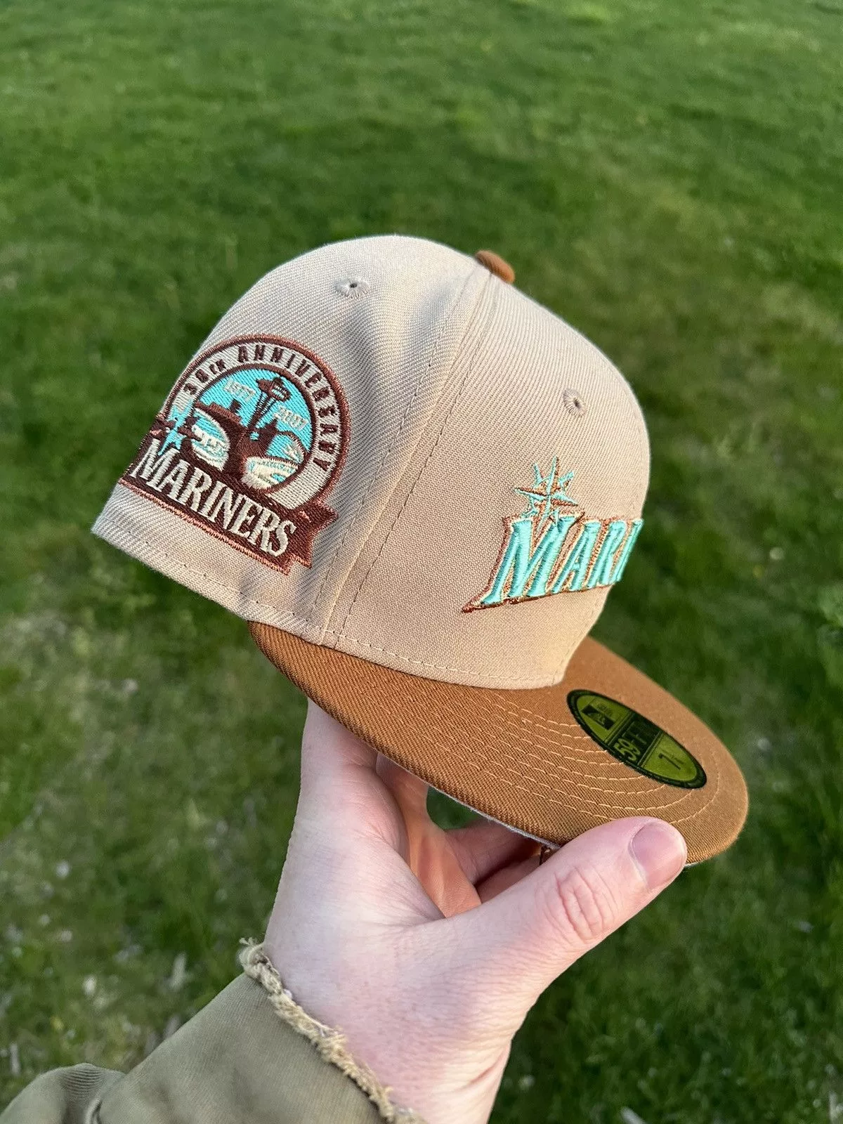 Hat Club Hats Hat Club × MyFitteds × New Era Seattle Mariners Script Two Tone Fitted 7 1/8 Brown