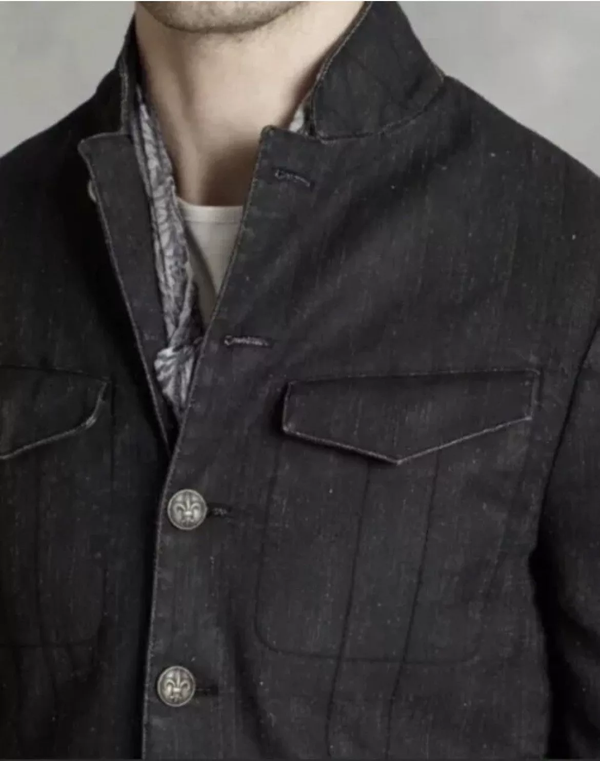 John Varvatos Light Jackets John Varvatos Linen Button Front Jacket. 54 Black