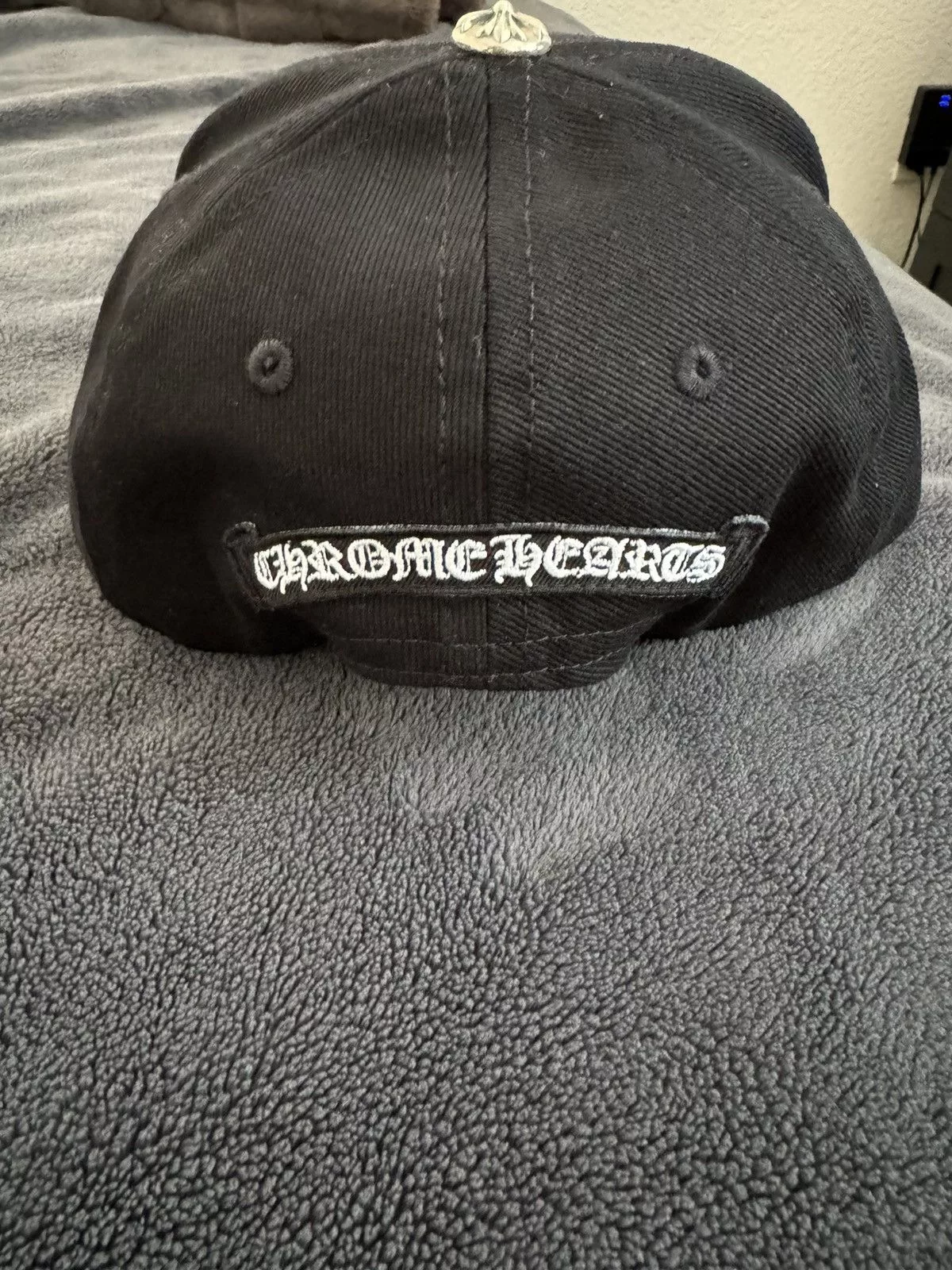 Chrome Hearts Hats Chrome Hearts Black Denim Horseshoe Hat