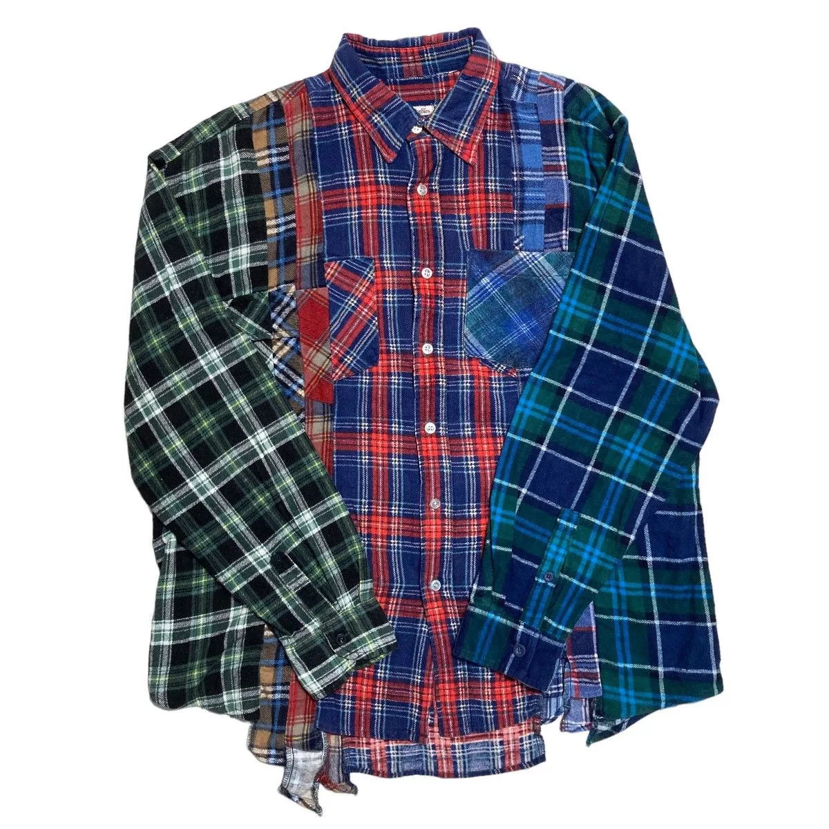 Needles Shirts Button Ups Needles Shirt Checkered Switching Remake Multicolor
