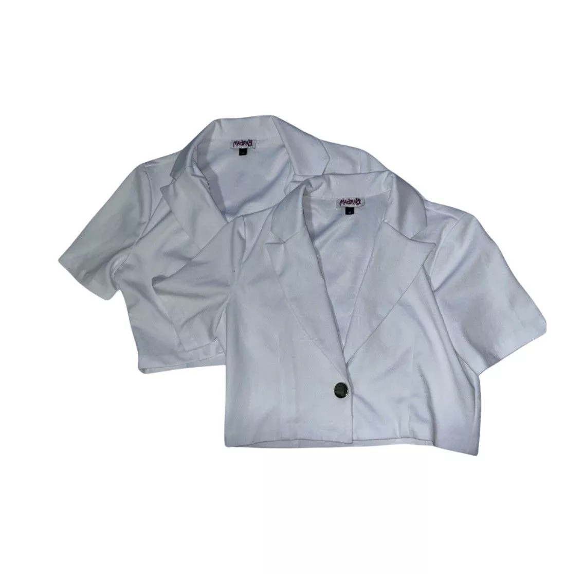 Other Blazers Other White Cropped Blazer Medium Stretchy