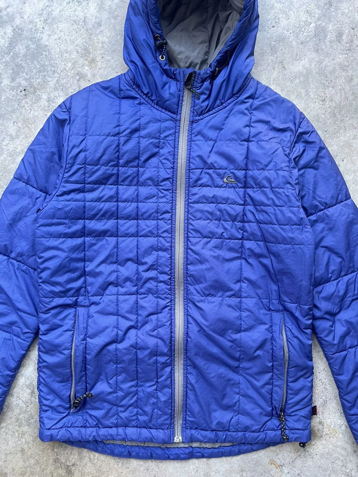 Quiksilver Light Jackets Quiksilver quicksilver puffer jacket hoodie Blue Vintage