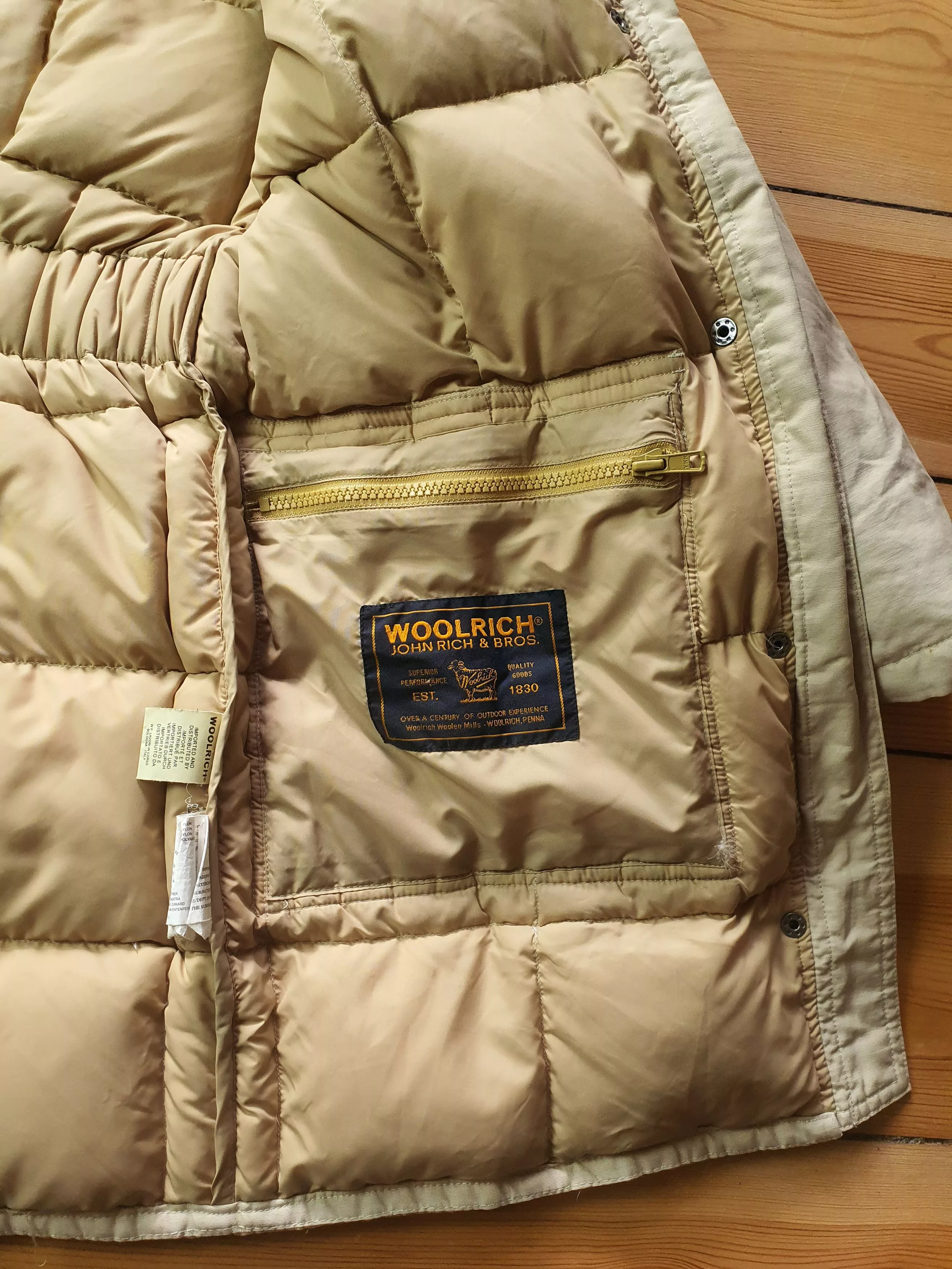 Woolrich Woolen Mills Down Jackets Woolrich Woolen Mills Woolrich down jacket Blizzard Parka Beige