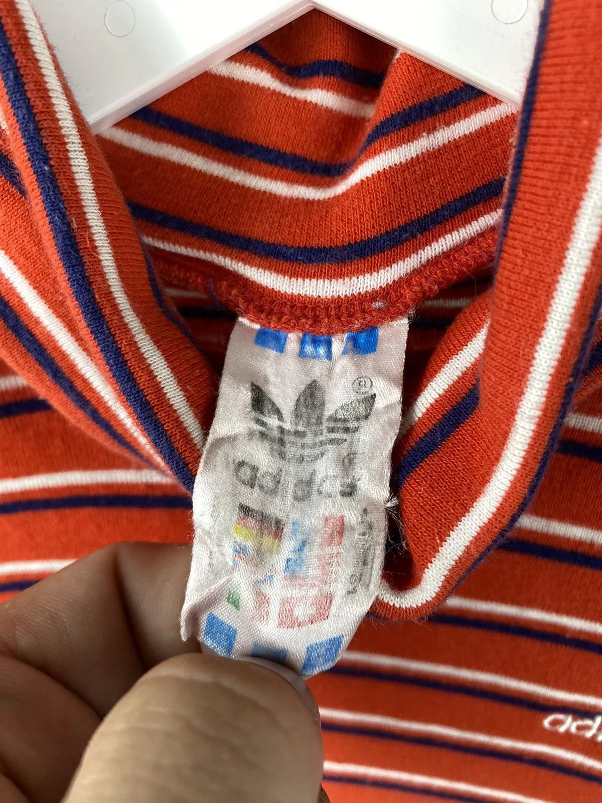 Adidas Long Sleeve T Shirts Adidas × Vintage Rare Adidas Striped Made In West Germany 80s Long Sleeve Red