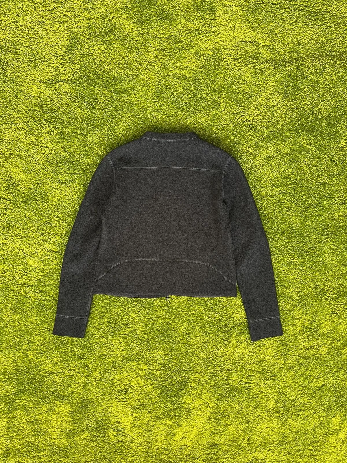 Aspesi Blazers Aspesi × Designer Alberto Aspesi avant garde wool zip jacket Black Avant-Garde