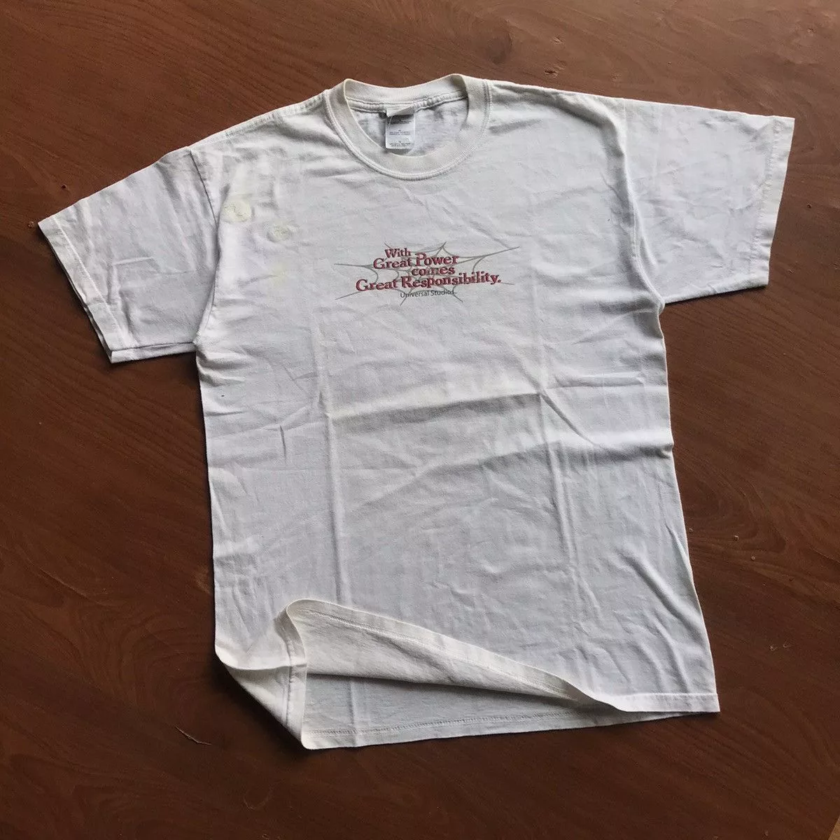 Marvel Comics Short Sleeve T Shirts Marvel Comics × Universal Studios Vintage 2003 Marvel - Spider Man Universal Studio White