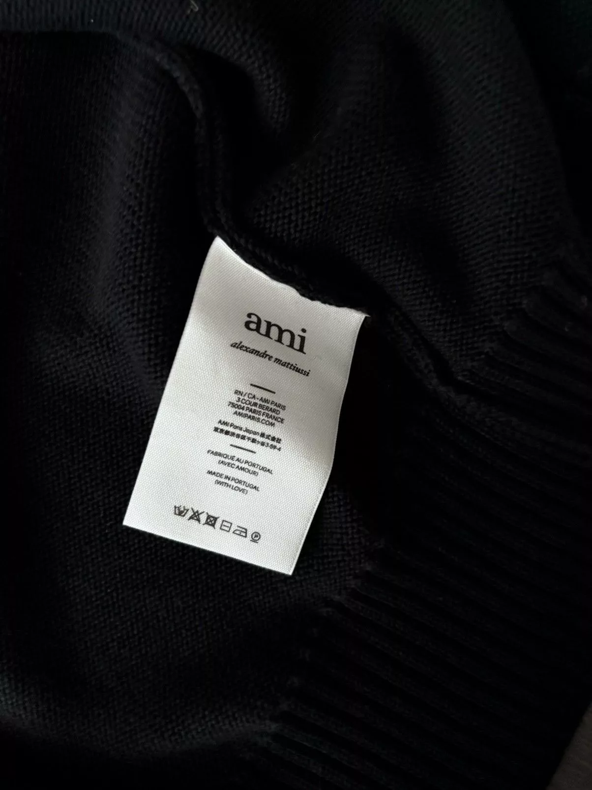 AMI Sweaters Knitwear Ami Cardigan Black