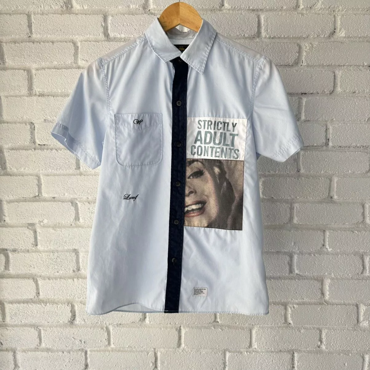 Wtaps Shirts Button Ups Wtaps Strictly Adult Contents SS Shirt Blue