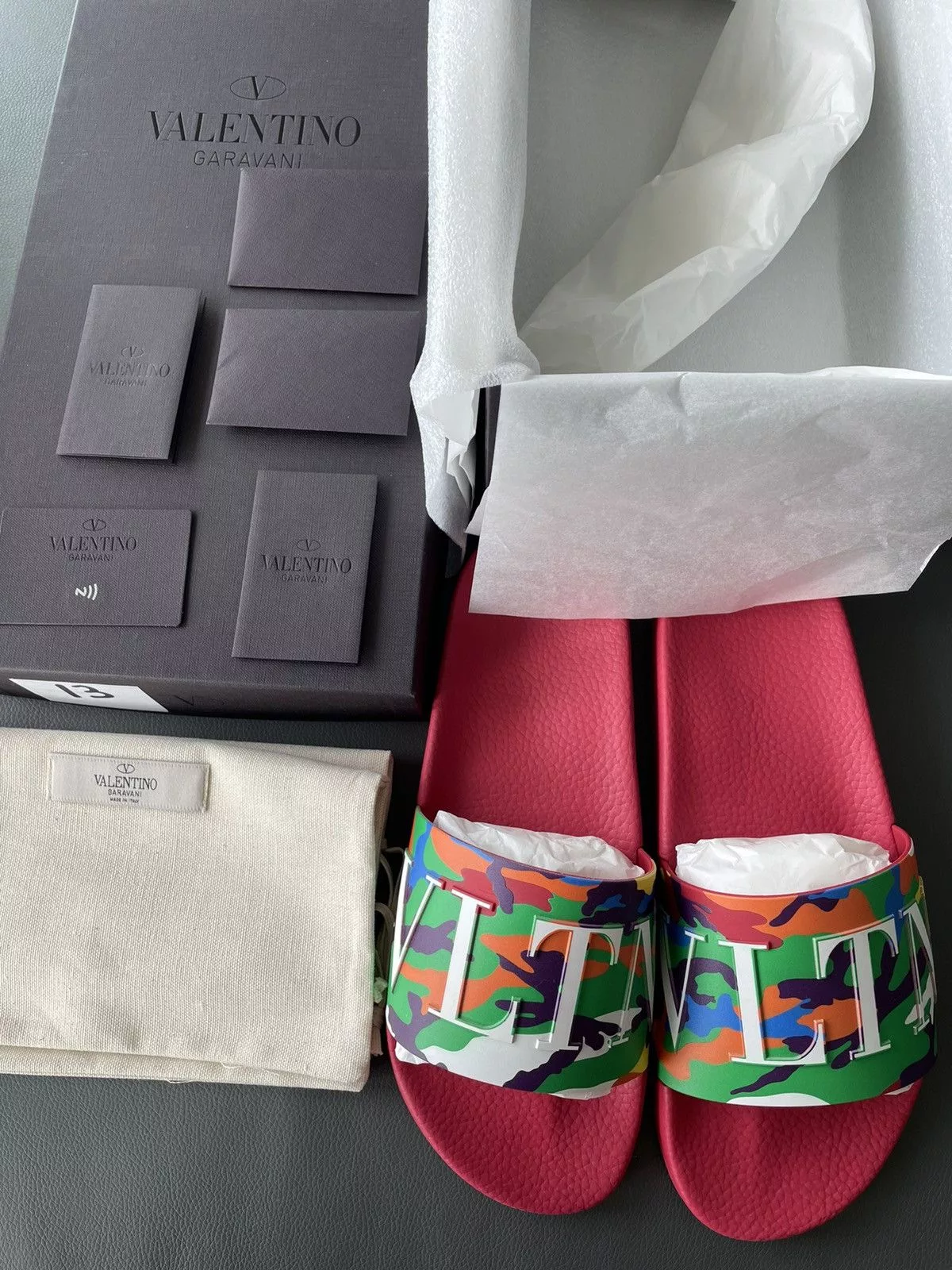 Giovanni Valentino Sandals Giovanni Valentino × Valentino Brand New Rare Iconic Limited Camouflage Slipper Slides Multi