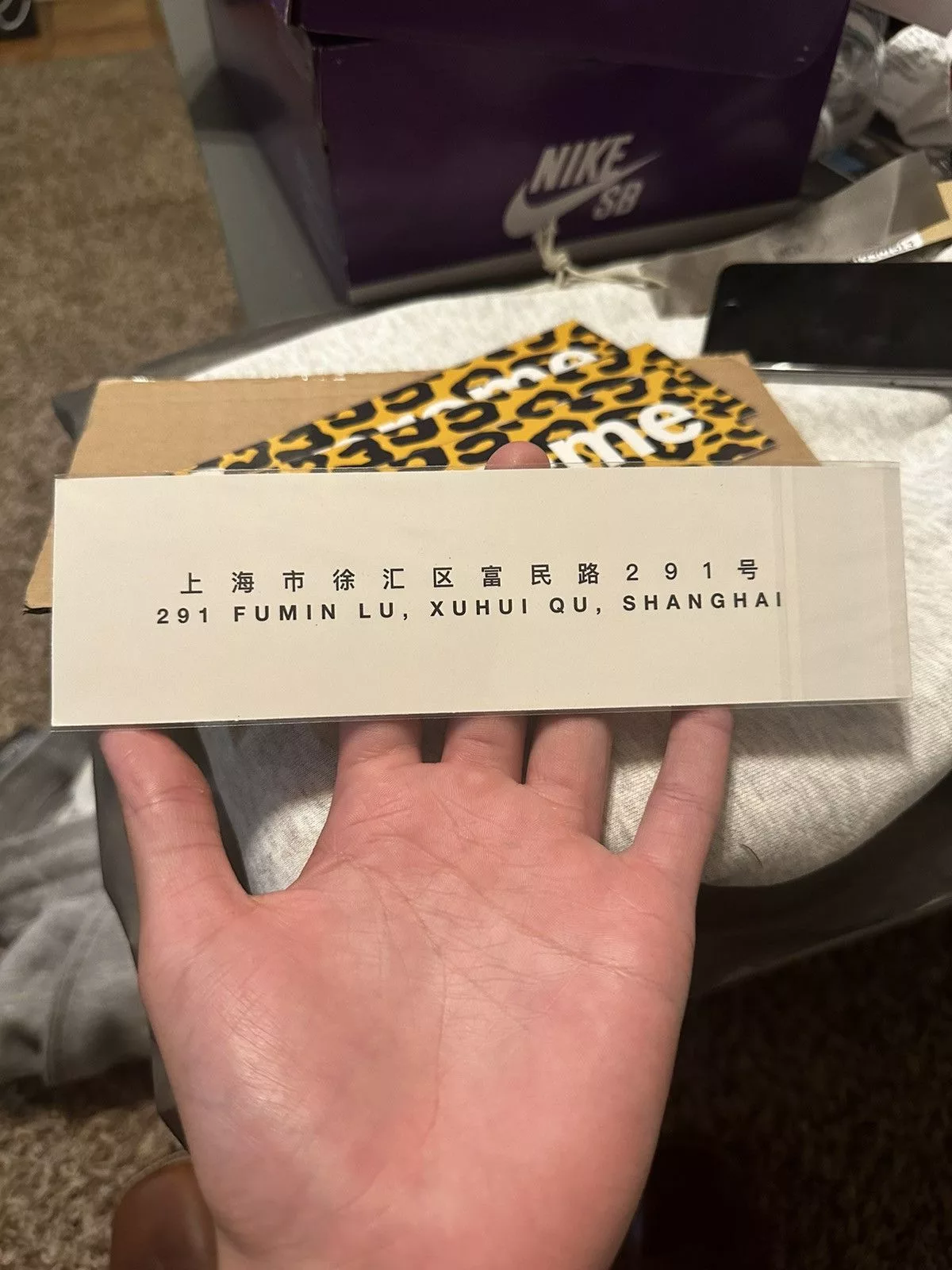 Supreme Supreme Supreme Shanghai Box Logo Orange