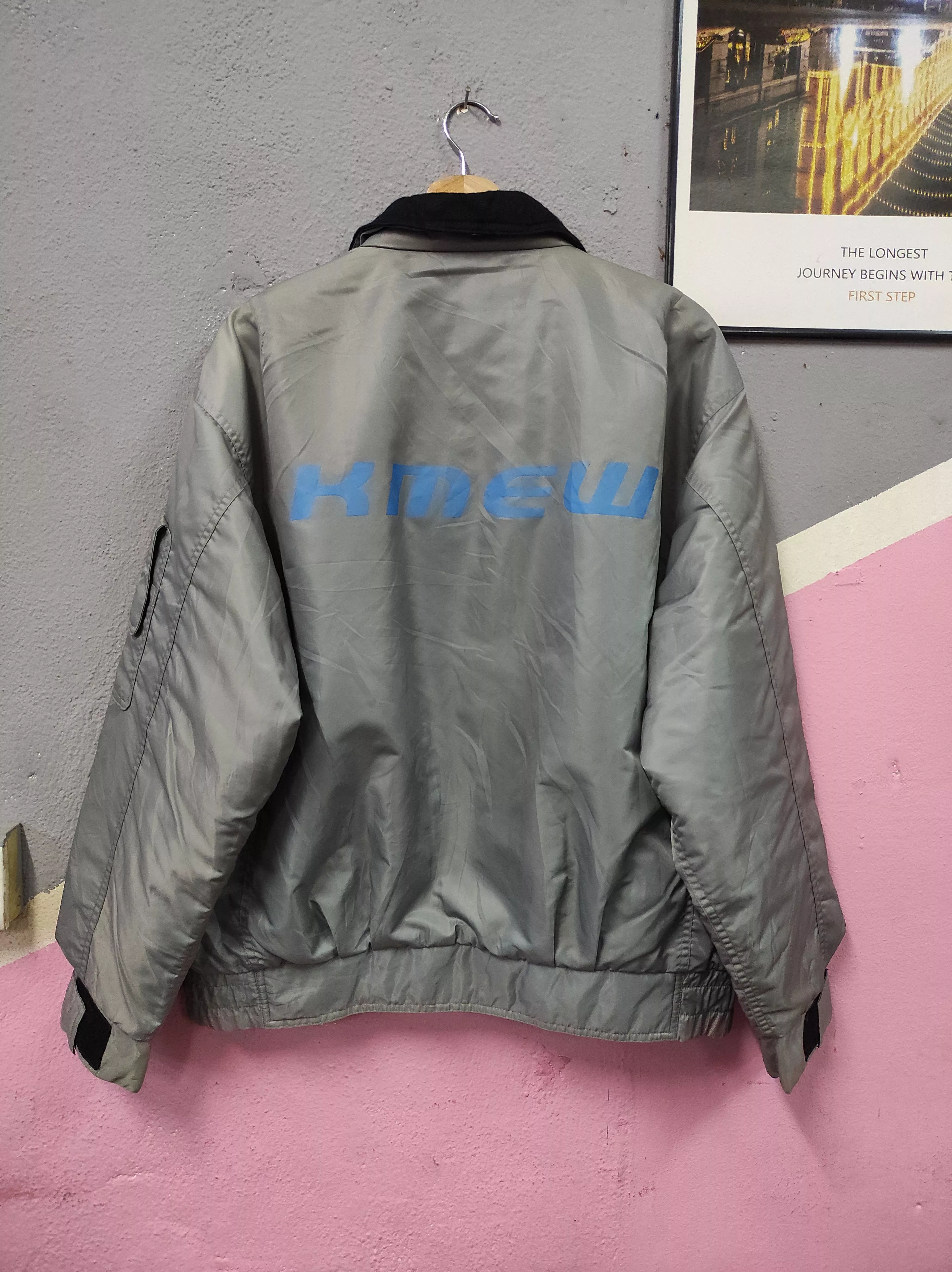 Hunter Bombers Hunter × Japanese Brand LONELY WOLF KMEW BOMBER JACKET FADED Gray