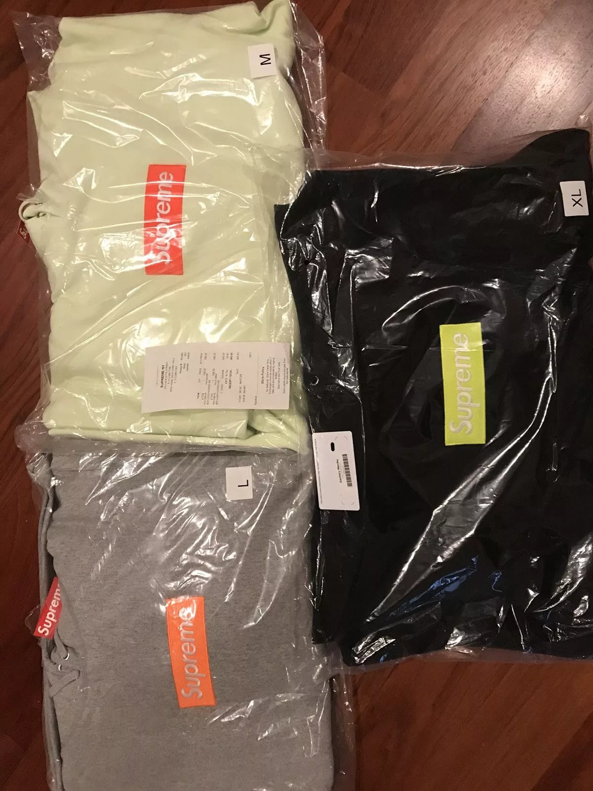 Supreme Sweatshirts Hoodies Supreme Box Logo Bogo Lime M ONLY