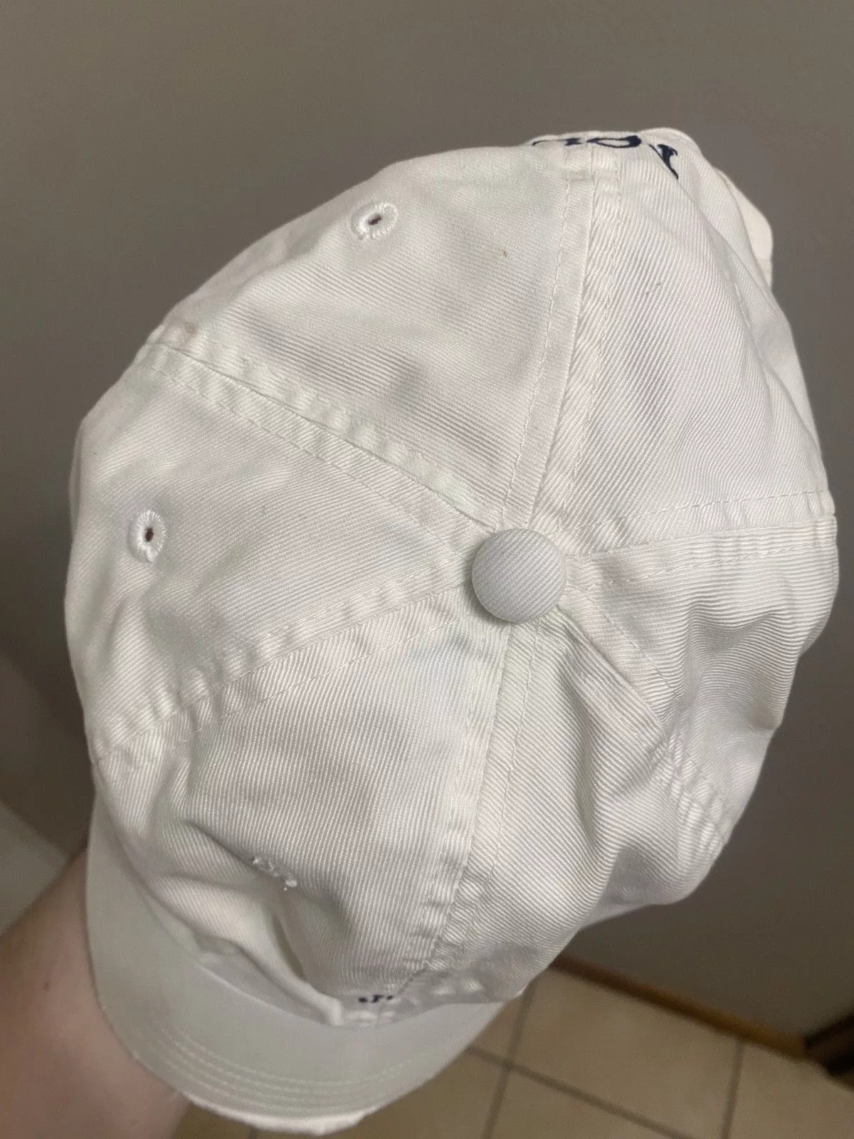 Ralph Lauren Hats Ralph Lauren × Vintage Vintage trashed distreesed Ralph lauren Small pony cap White