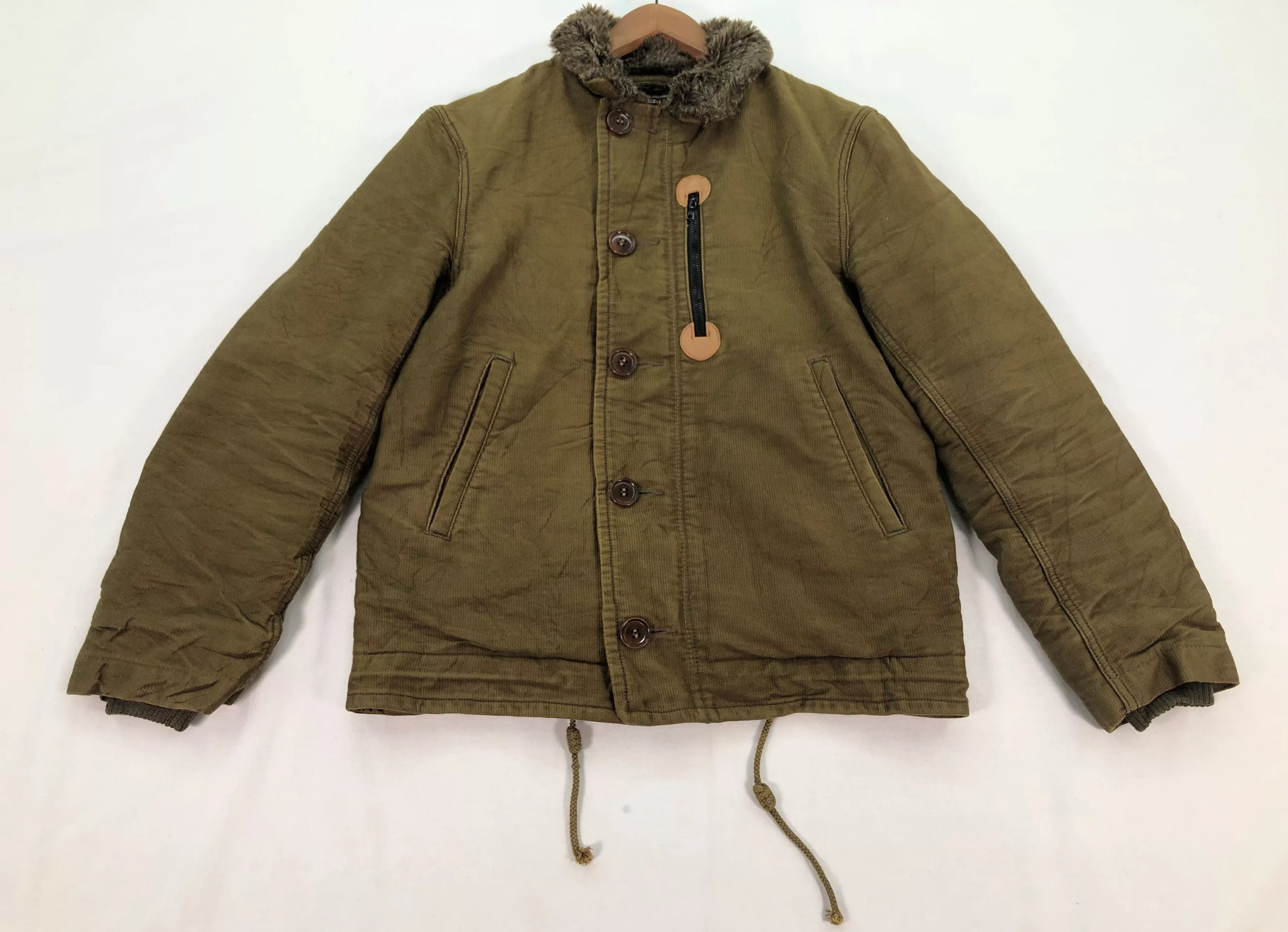Blue Blue Japan Bombers Blue Blue Japan × Japanese Brand Vintage Blue Blue Japan N1 Deck Jacket Usn Military Style Brown
