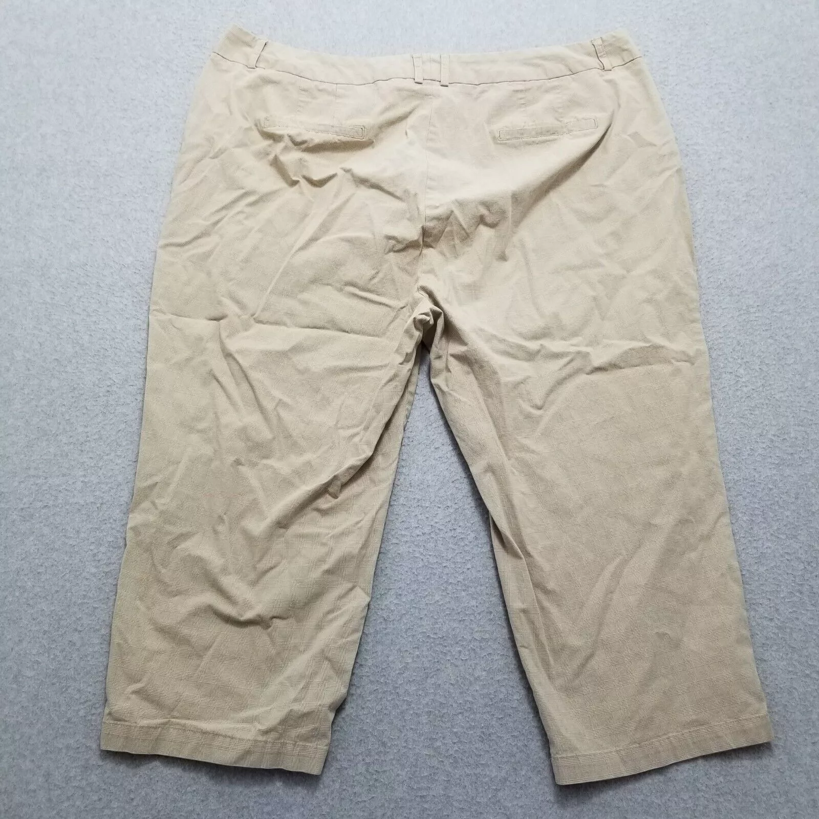 Dockers Pants Womens 22 Pockets Capri 41x20 Casual Plaid Multi