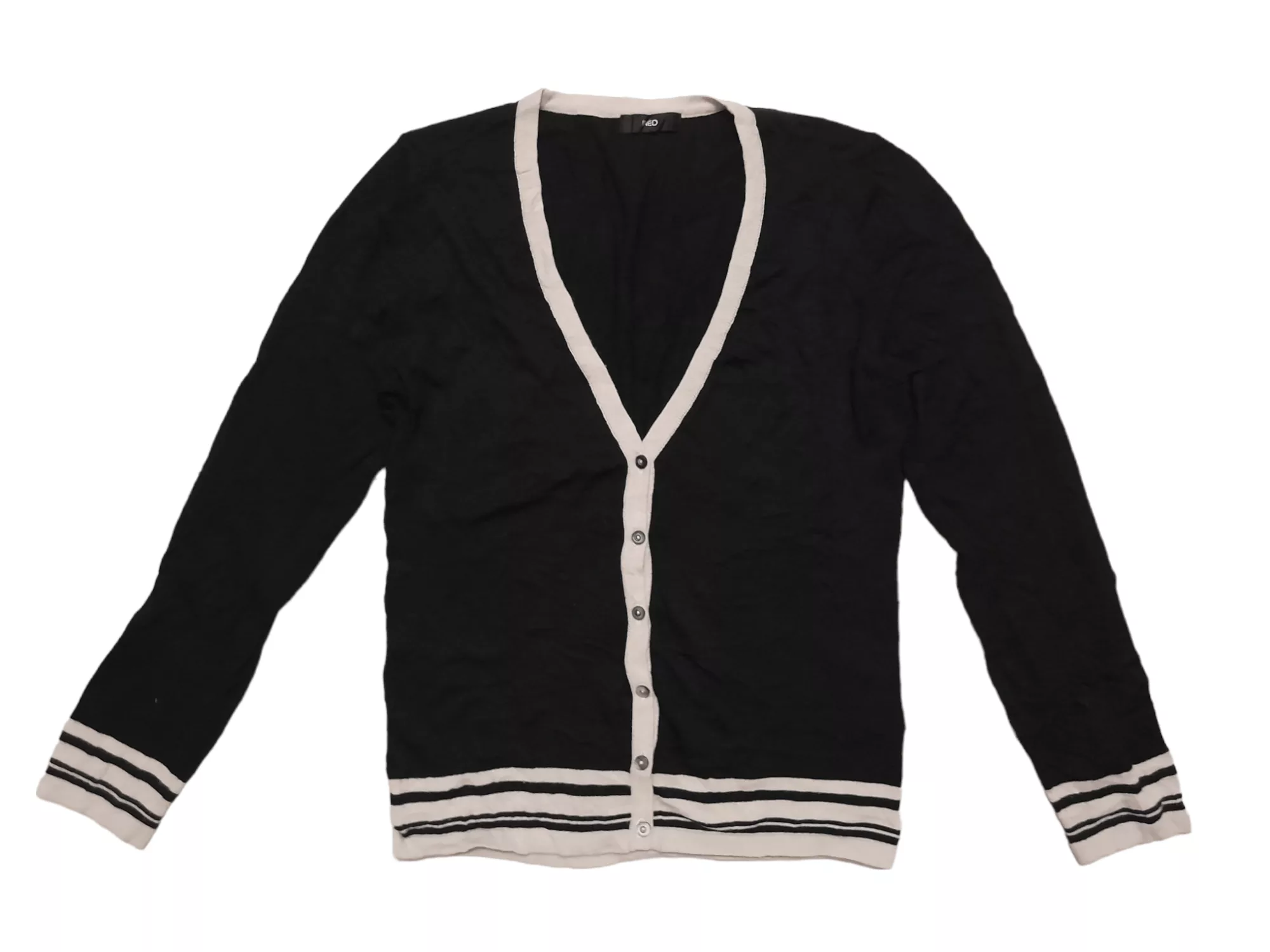 Designer Blouses Designer × Yohji Yamamoto Ined Yohji Yamamoto Cardigan Sweater (E469) Black