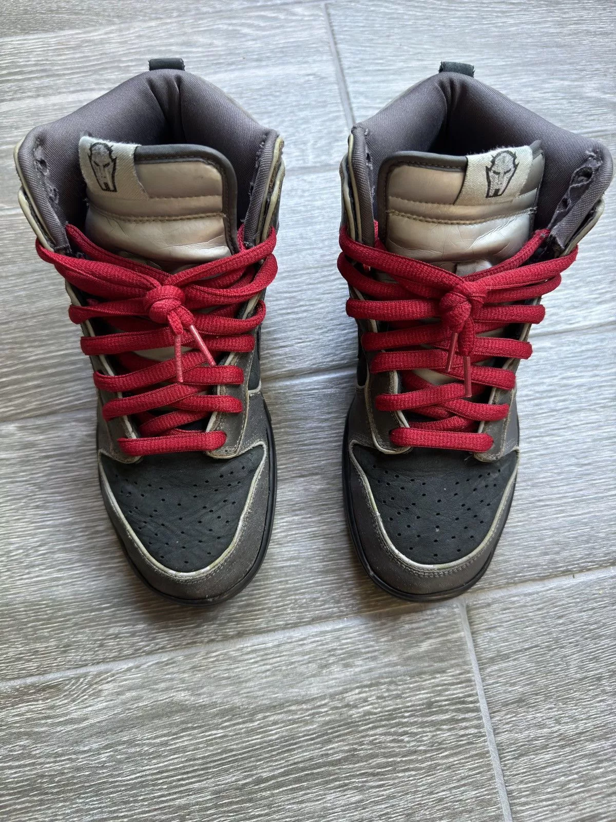 MF Doom Hi Top Sneakers MF Doom × Nike Nike sb dunk MF doom Black