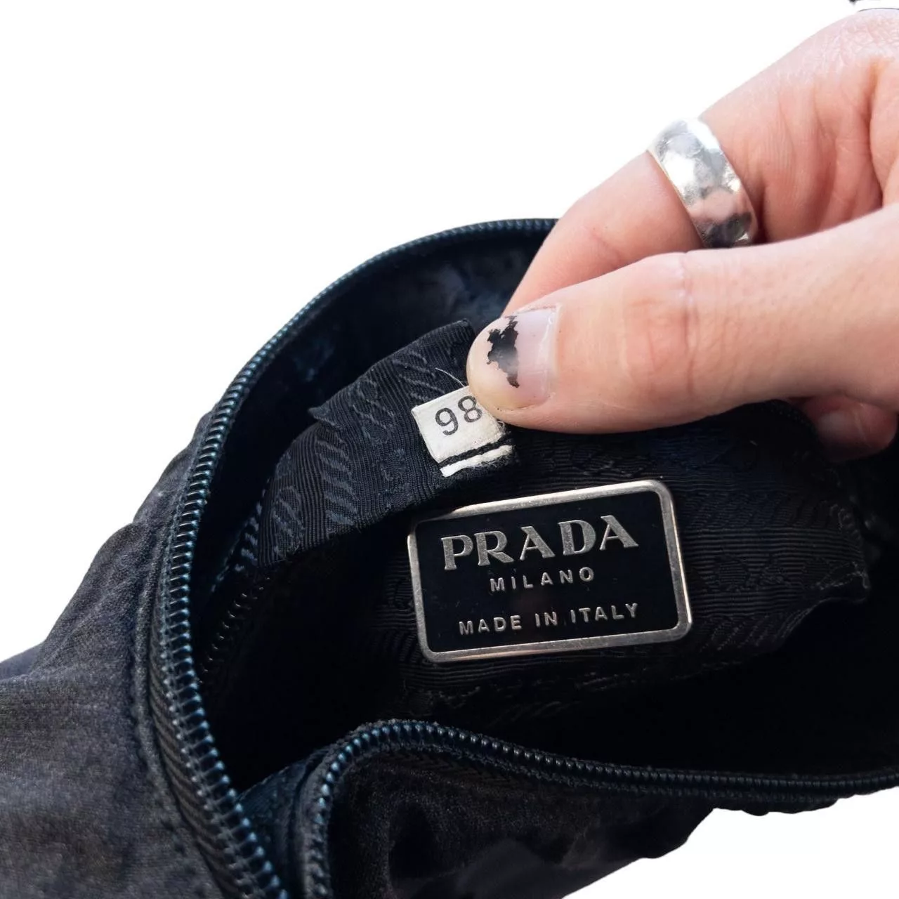 Prada Handle Bags Vintage Prada Shoulder Bag Gray