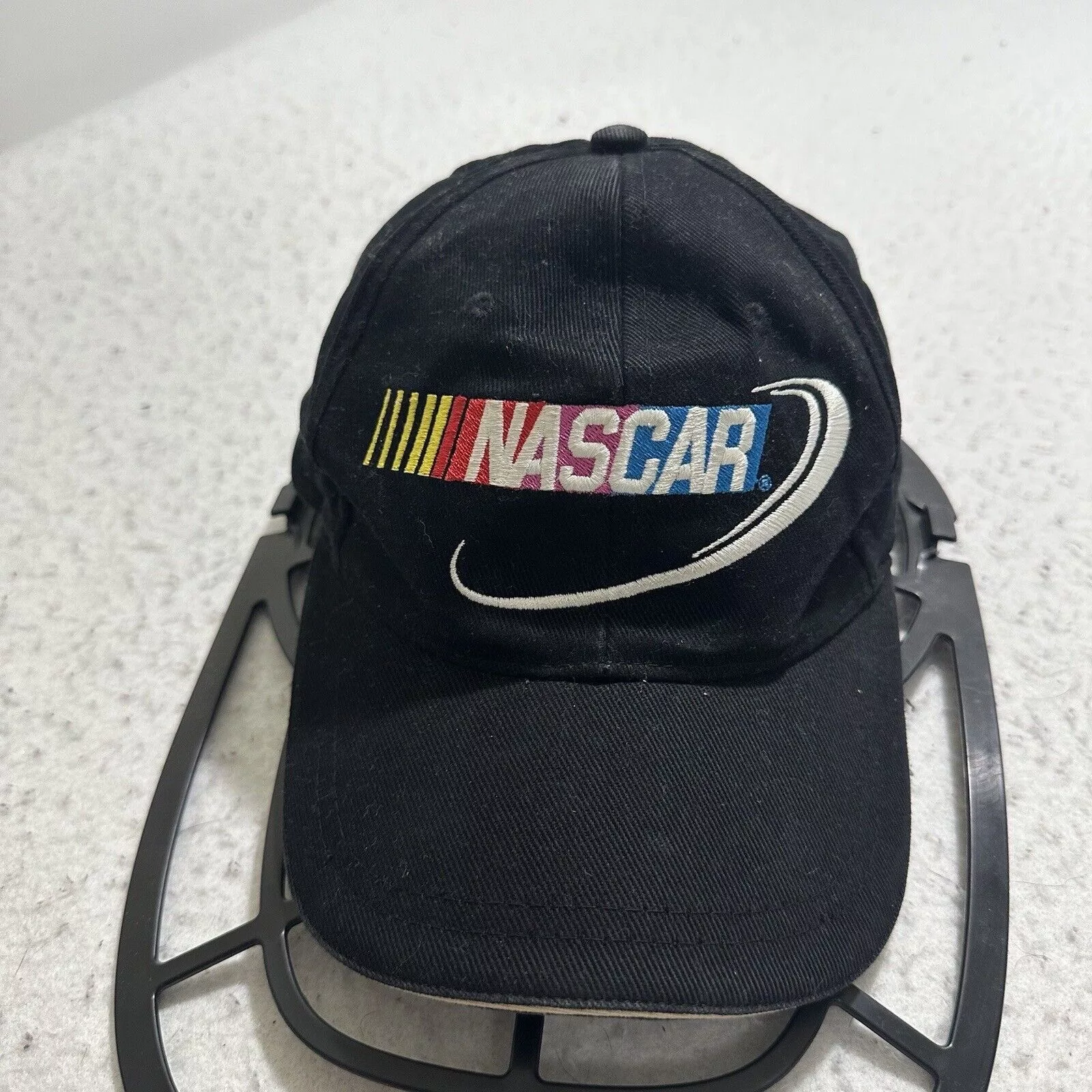 NASCAR Hats NASCAR Racing Black Baseball Hat 3M Logo Cotton