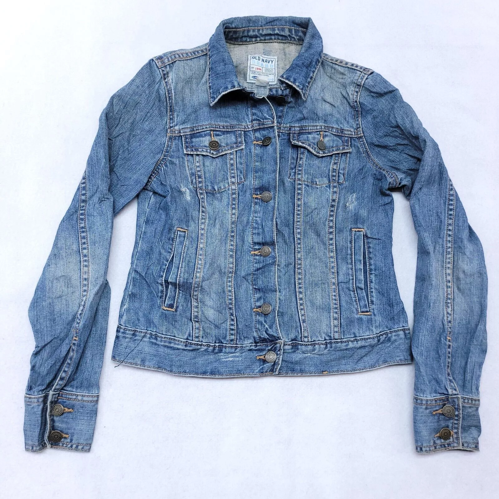 Old Navy Jackets Old Navy Casual Button Denim Jean Jacket Womens Size S Blue