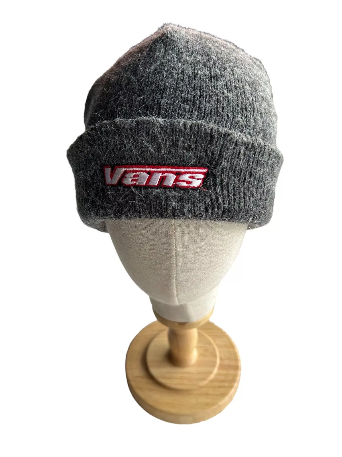 Van Hats Vintage Vans Fur Rabbit Beanie hats Gray Streetwear