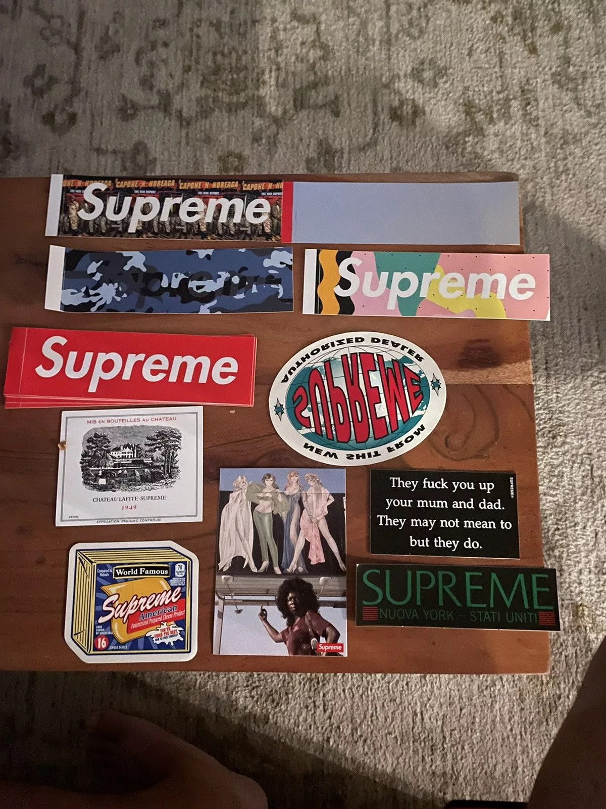 Supreme Supreme Supreme stickers Blue
