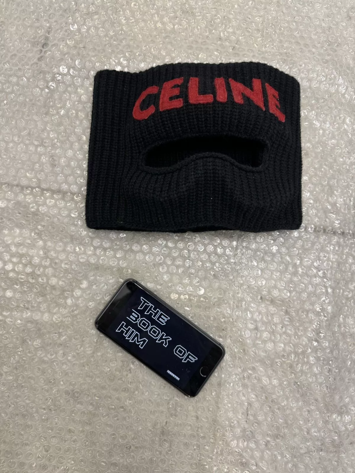 Celine Miscellaneous Celine × Vintage Celine Angora AW21 Face Ski Mask Black Streetwear