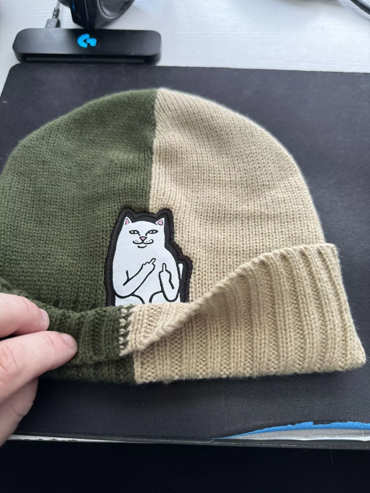 RIPNDIP Hats RipnDip normal two-tone beanie Brown