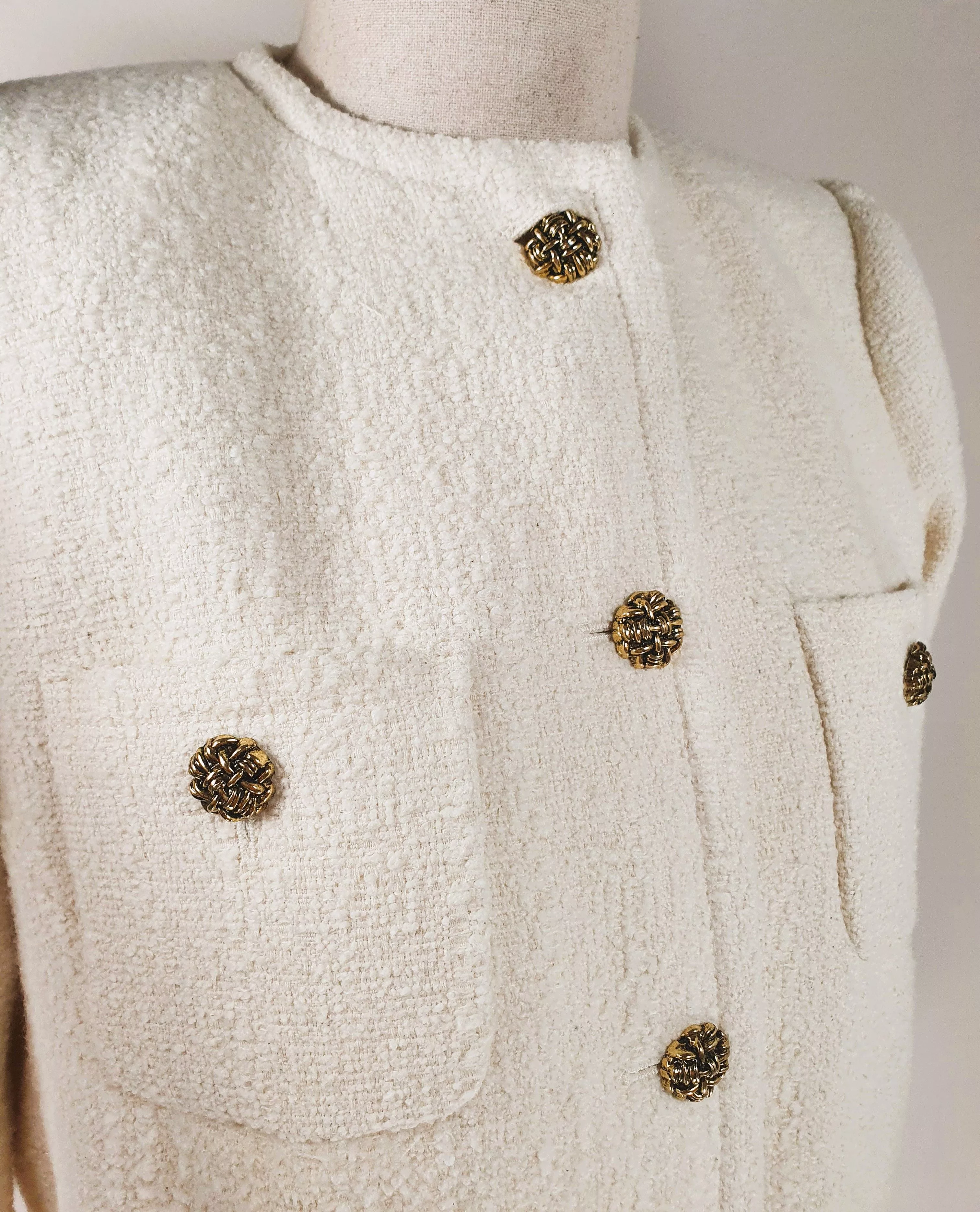 ba&sh Jackets ba&sh Tweed Ecru Jacket Beige