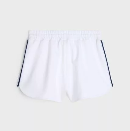 Celine Shorts Celine o1bcso1str0724 Mini Jupe Triomphe Jersey Double White Navy Multi