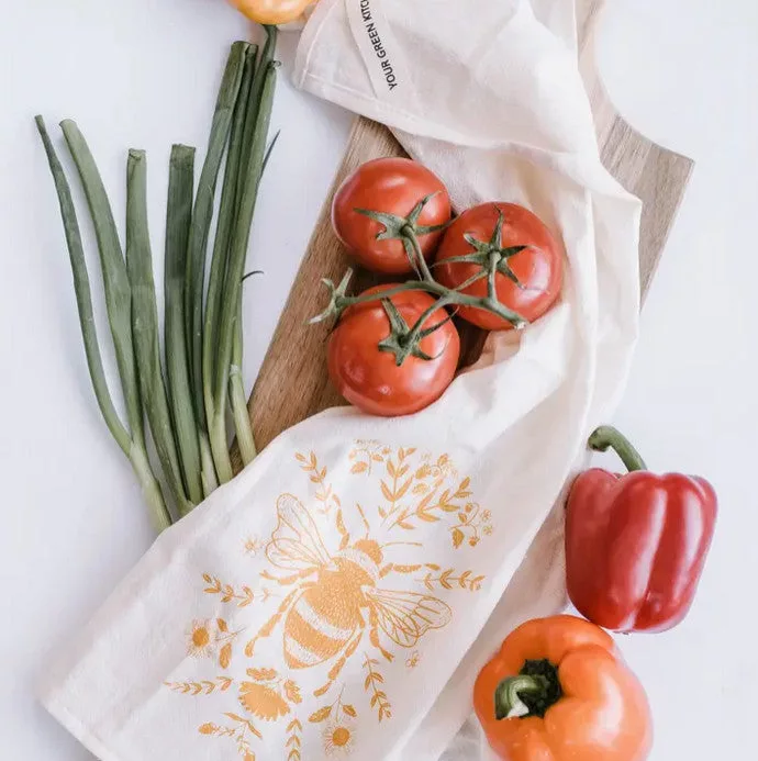 Yellow Bee Tea Towel