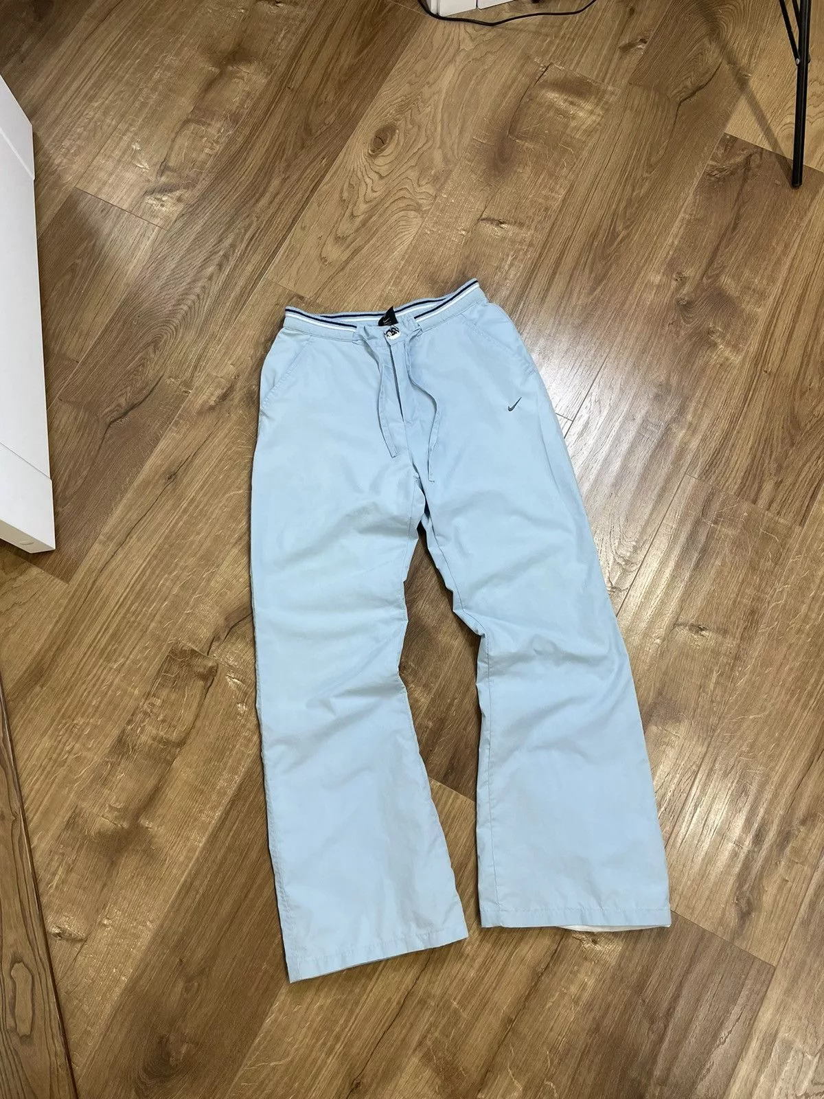 Nike Sweatpants Nike × Vintage Vintage Nike 90’s Y2K Style Nylon Drill Blue Track Pants Streetwear