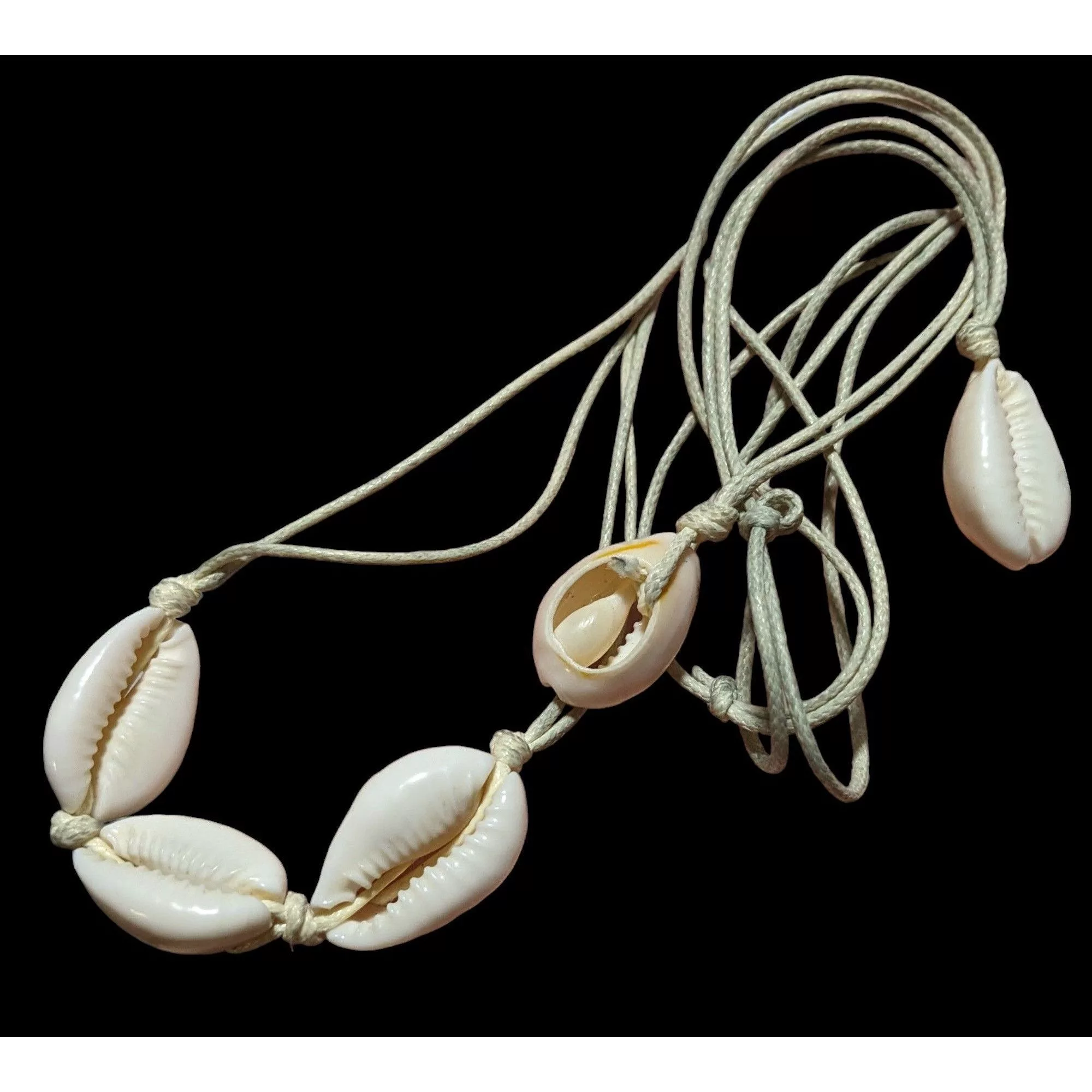Other Necklaces Other Handmade Cowrie Shell Wrap Necklace White