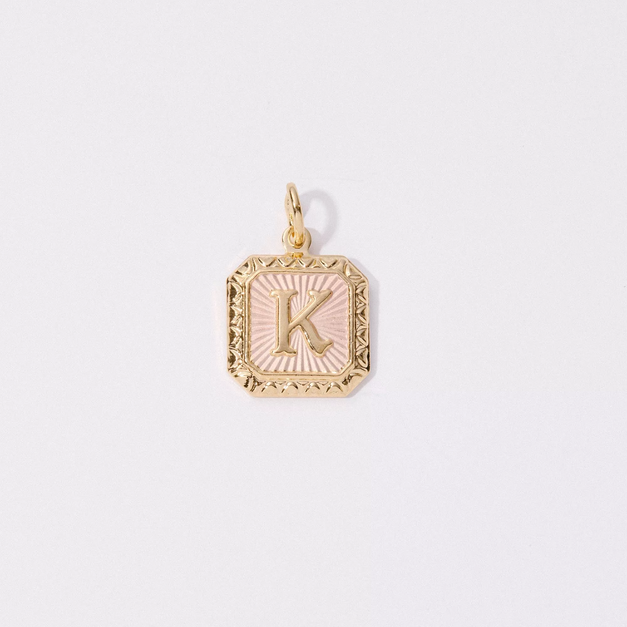 Two Tone Letter Charm