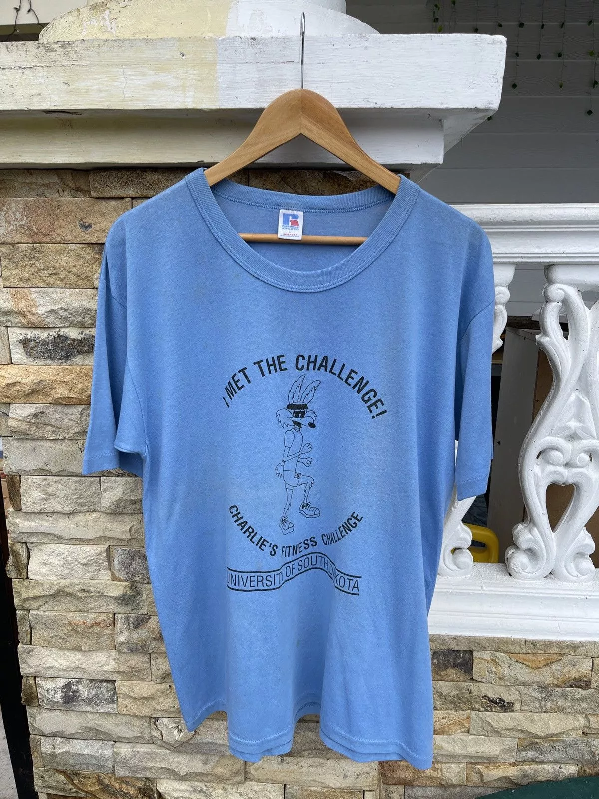 Russell Athletic Short Sleeve T Shirts Russell Athletic × Vintage Last Drop🔥Rare🔥Vintage 90s RUSSELL ATHLETIC T Shirt Blue