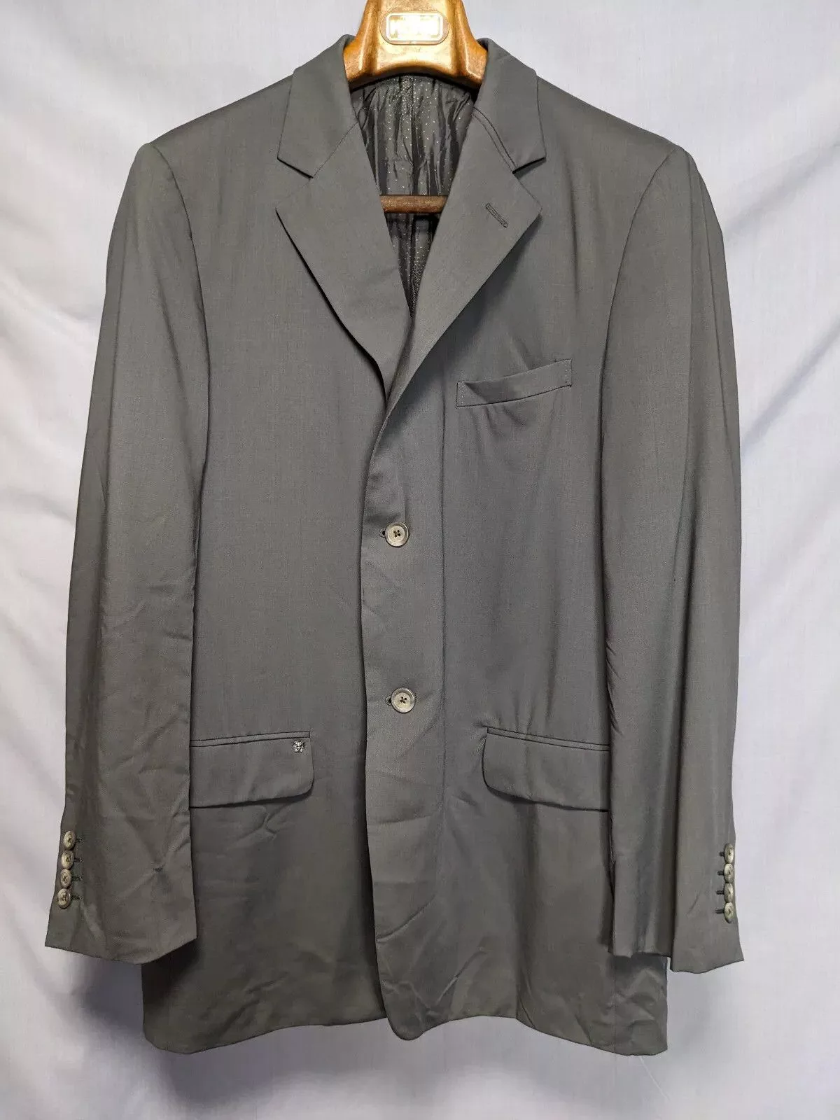 Versace Blazers GIANNI VERSACE COUTURE Wool Jacket, SIZE 52 Gray