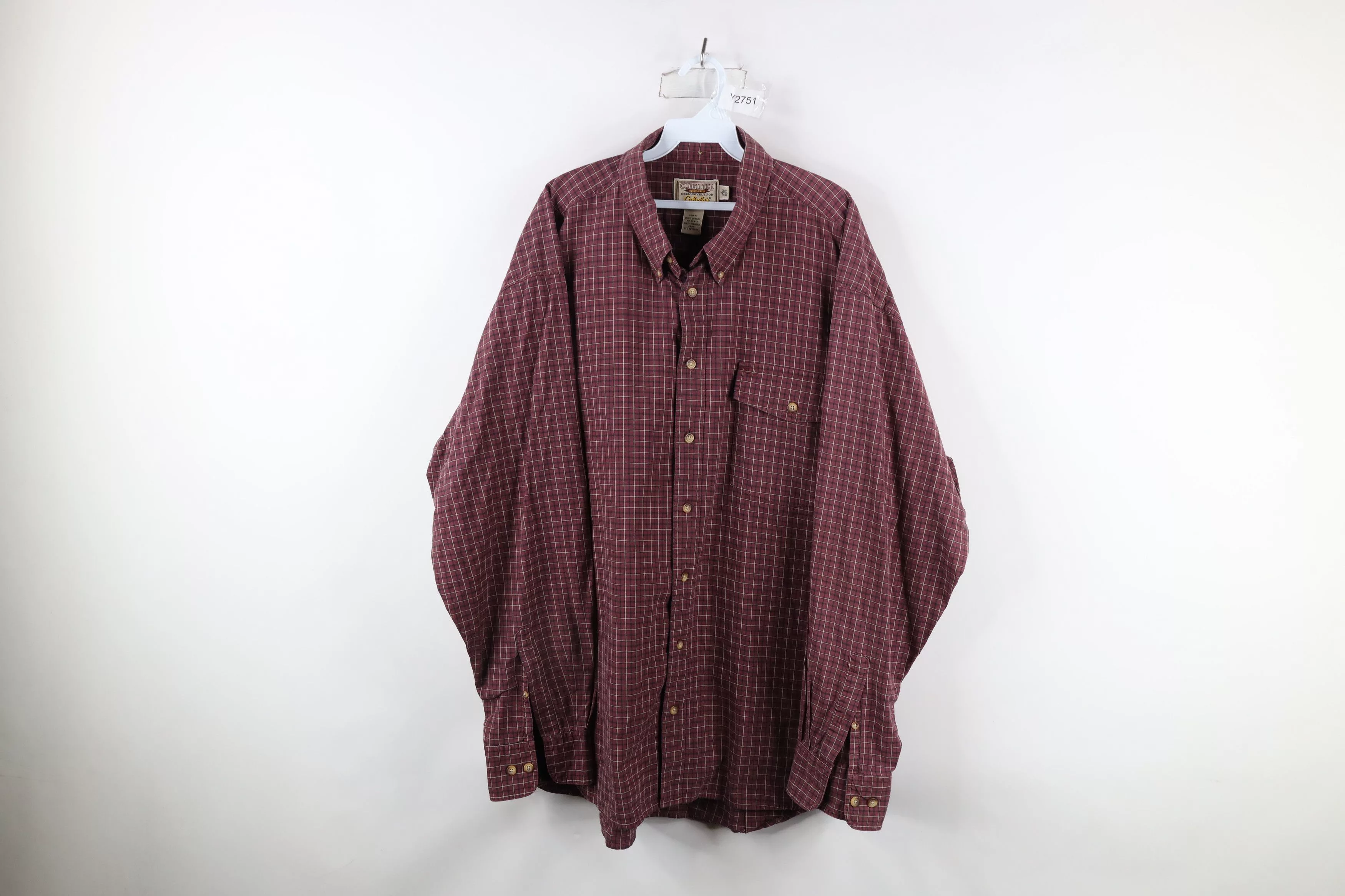 Cabelas Shirts Button Ups Cabelas × Vintage Vintage Cabelas Faded Collared Button Down Shirt Red Plaid